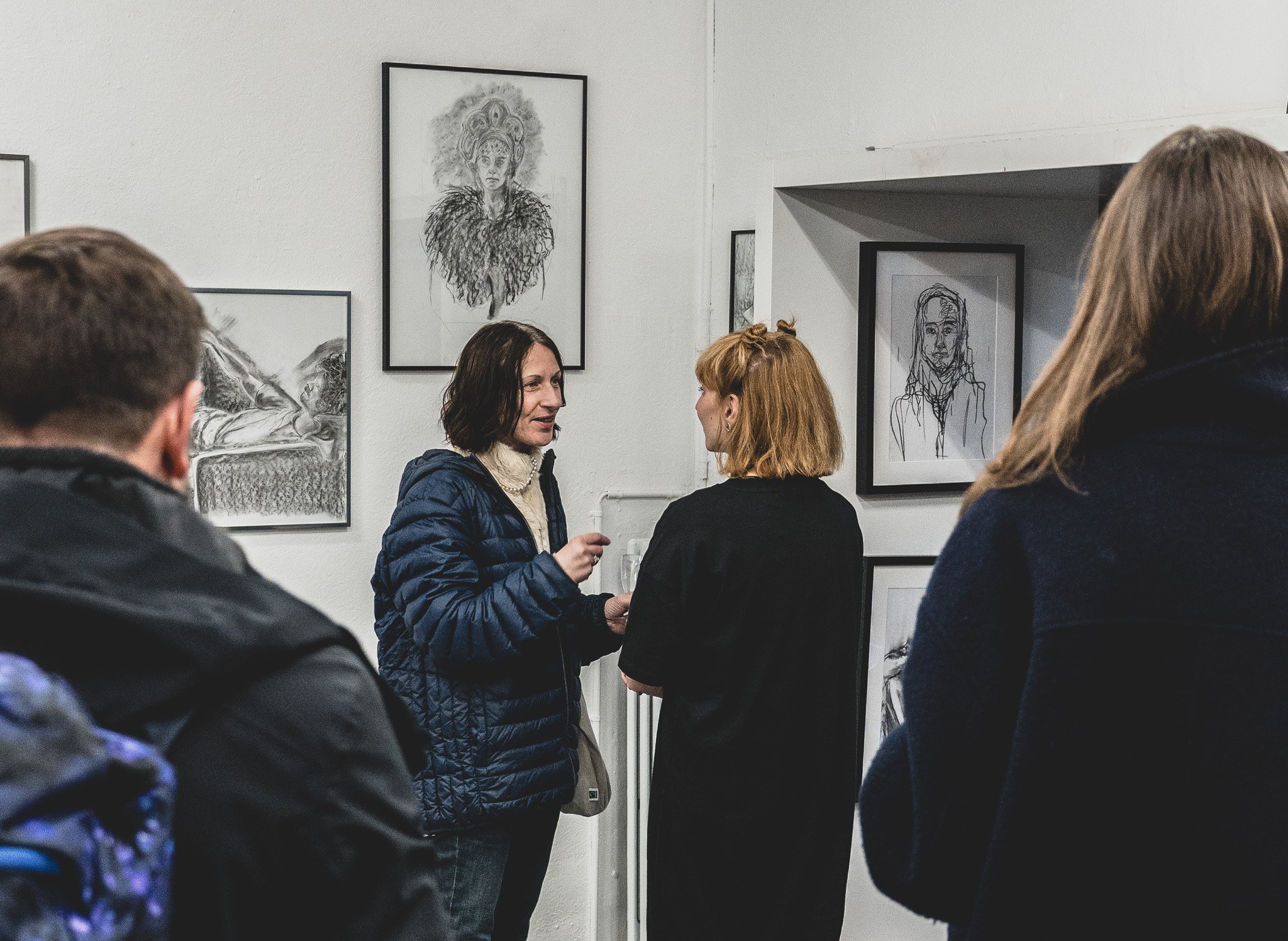 Drawing Class - Charcoal Exhibition - Zurich Material Raum für Buchkultur - monotype - Artemis Tsakiri - Drawing Course