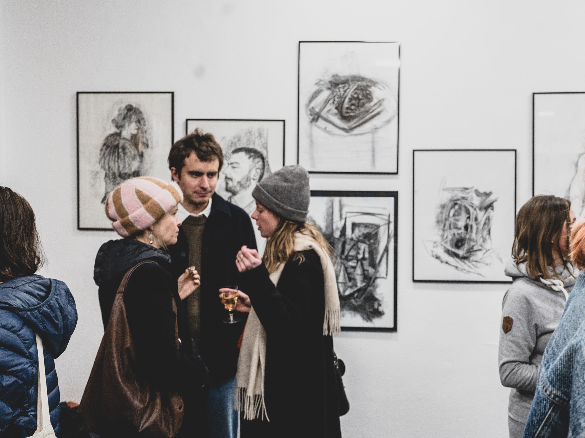 Drawing Class - Charcoal Exhibition - Zurich Material Raum für Buchkultur - monotype - Artemis Tsakiri - Drawing Course