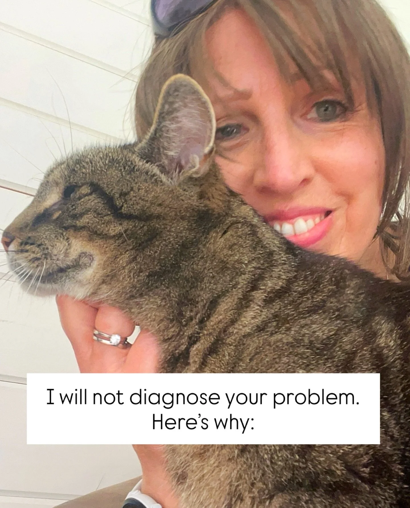 A good therapist will not diagnose.  We can tell you what we feel (tight muscle fibres, tension, fibrous scar tissue or heat, for example) and we can tell you what we observe (such as leg length discrepancy, limited range of motion, muscle releases a