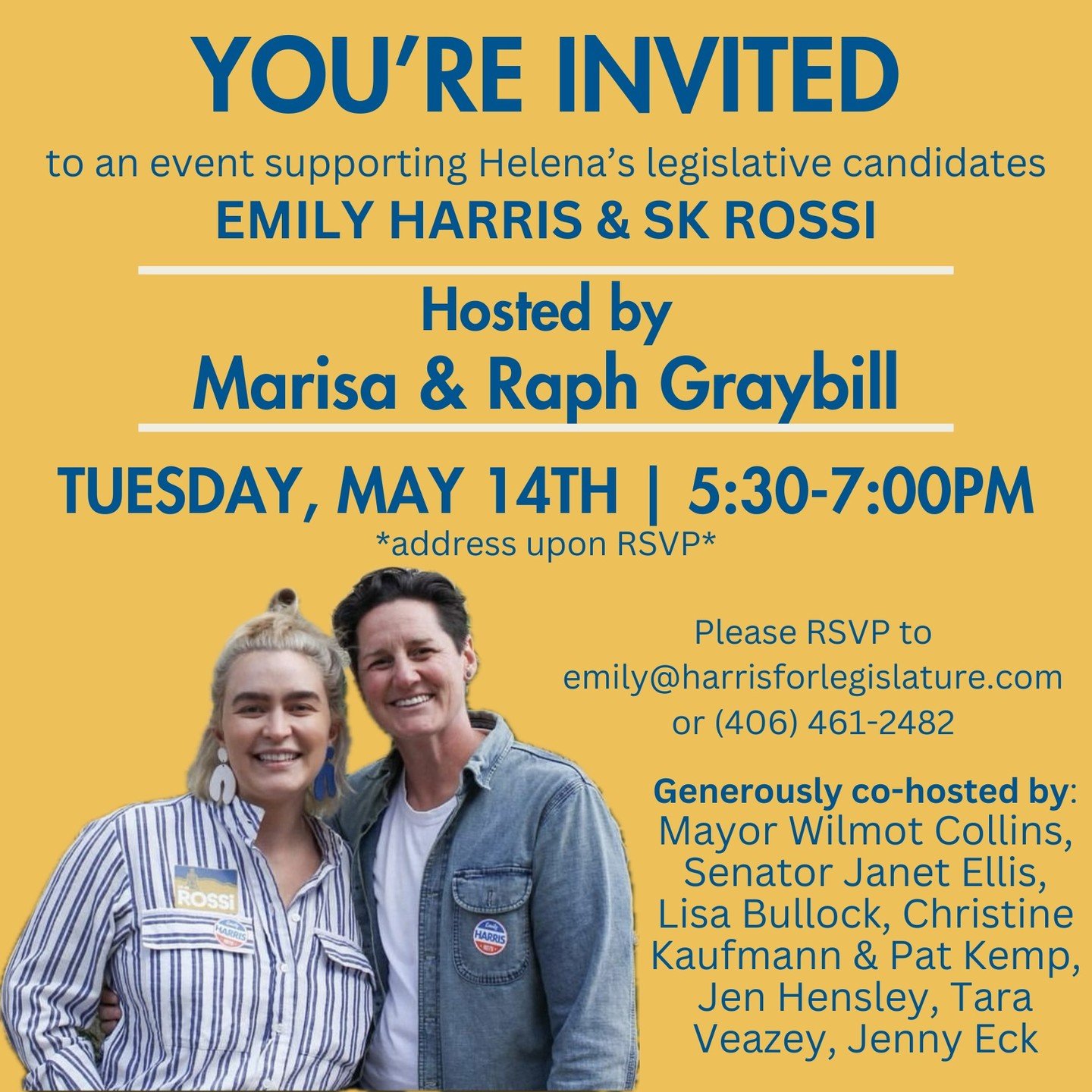 Our dear friends, Marisa &amp; Raph Graybill, are hosting a little shindig for us! Please join Rossi &amp; me as we celebrate the upcoming primary election, sign up GOTV volunteers, and raise last minute funds to help us pay our bills! 

Hope to see 