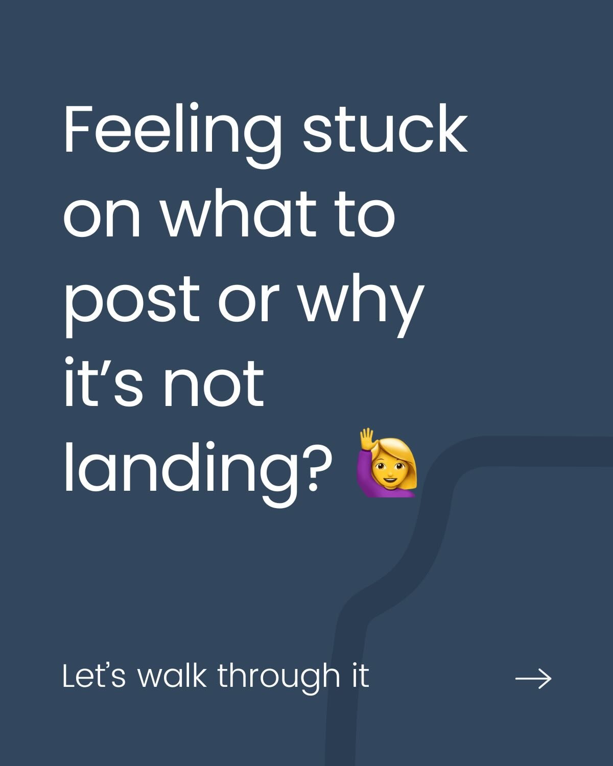 If posting feels heavy, confusing, or like something you&rsquo;ll &ldquo;get to later,&rdquo; the issue usually isn&rsquo;t motivation, it&rsquo;s clear direction. 🗺️

When your message, audience, or purpose isn&rsquo;t clear, content turns into gue