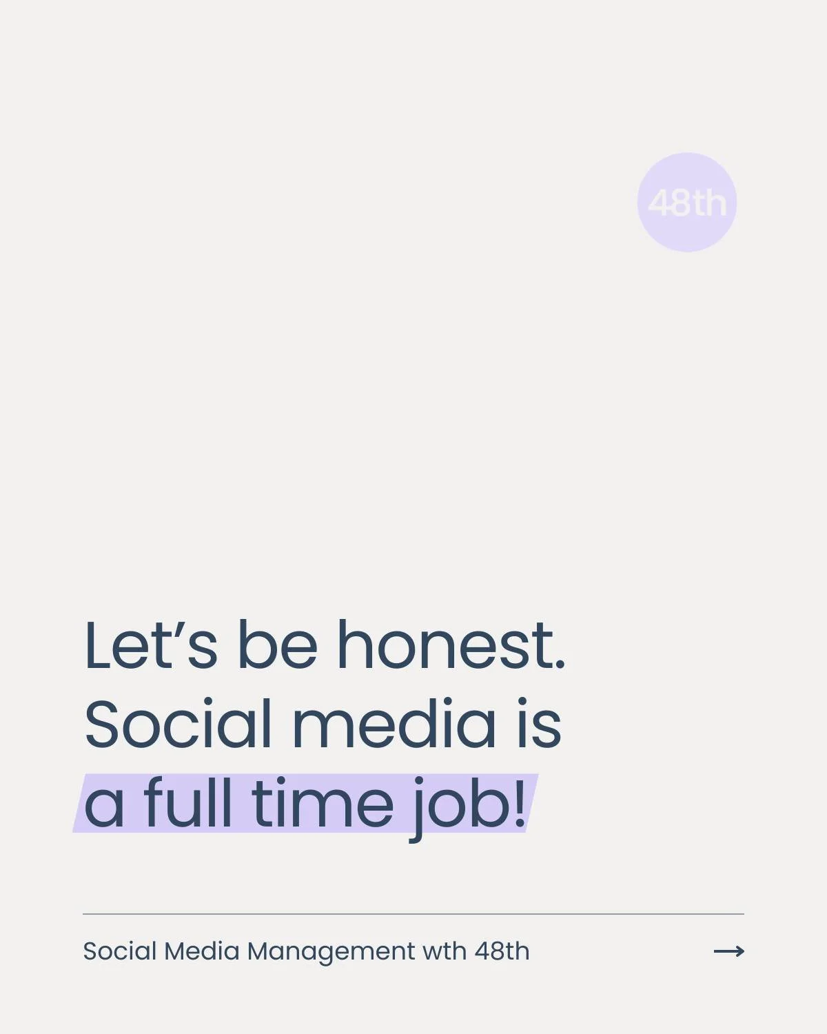 Let&rsquo;s be honest, social media is a full-time job.

Strategy. Content. Filming. Editing. Posting. Engaging.

If it&rsquo;s sitting on your to-do list (or not getting done at all), it&rsquo;s probably time to hand it off.

We build and manage soc