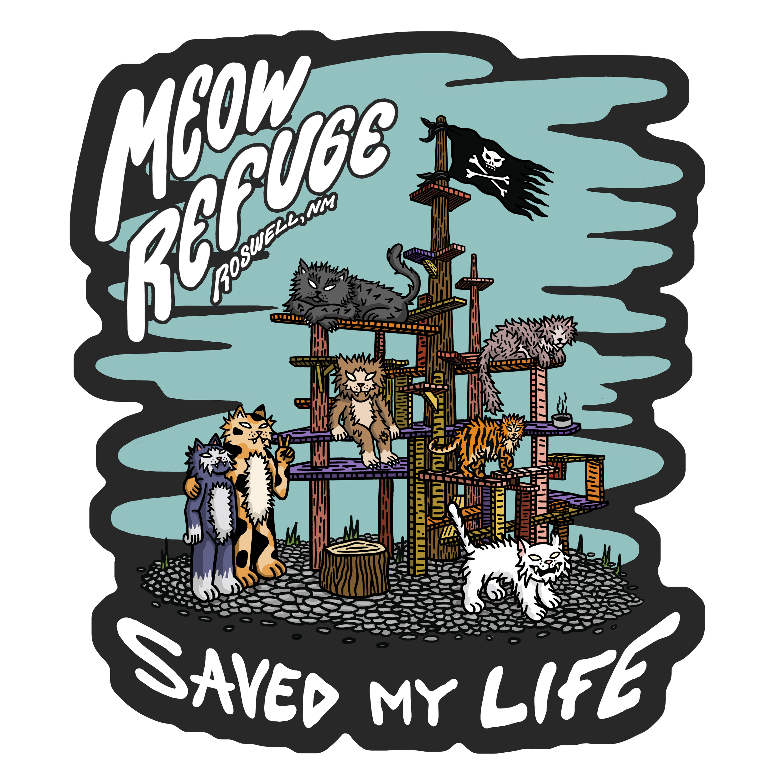 MEOW Refuge Saved My Life - Vinyl Sticker