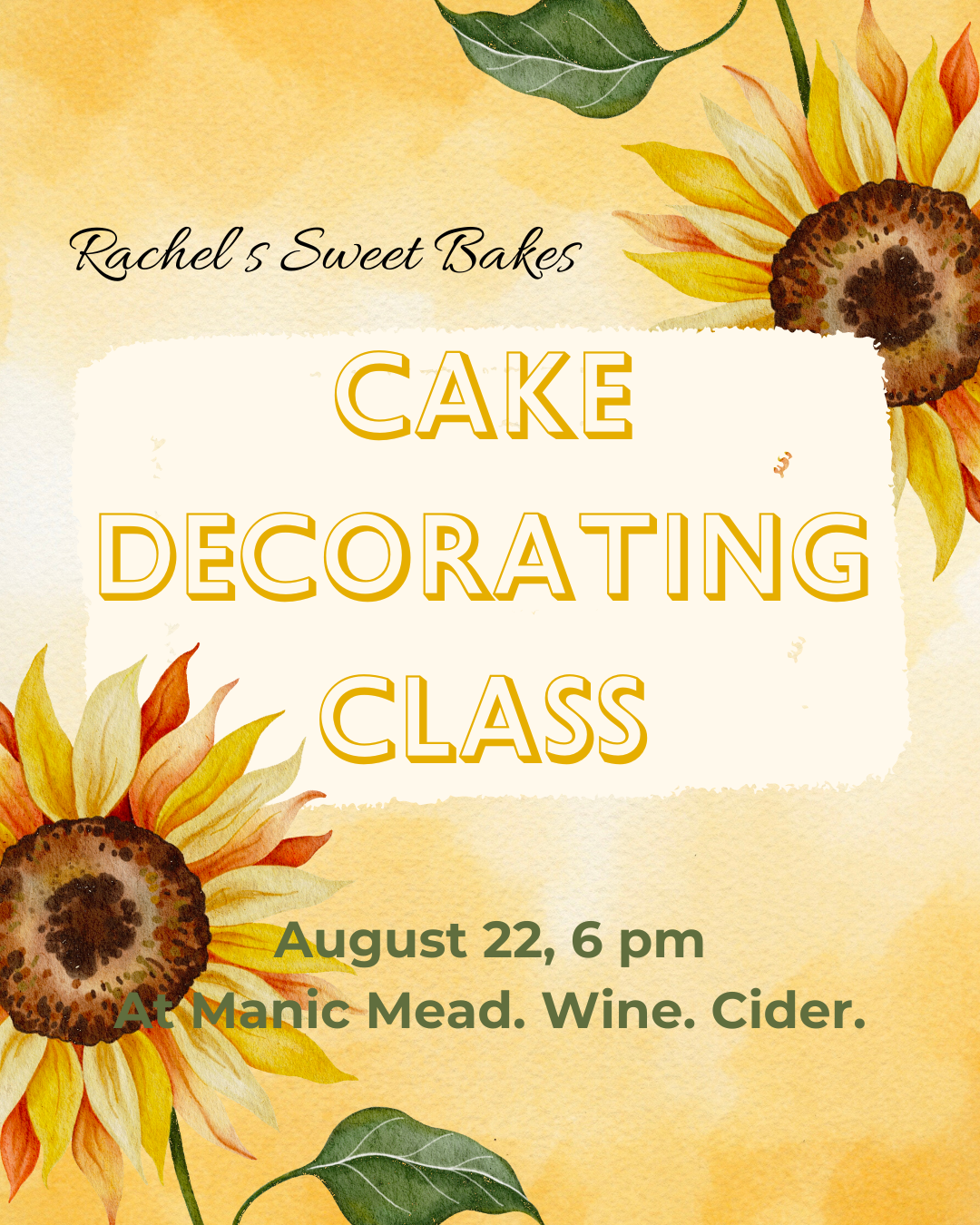 Cake Decorating Class