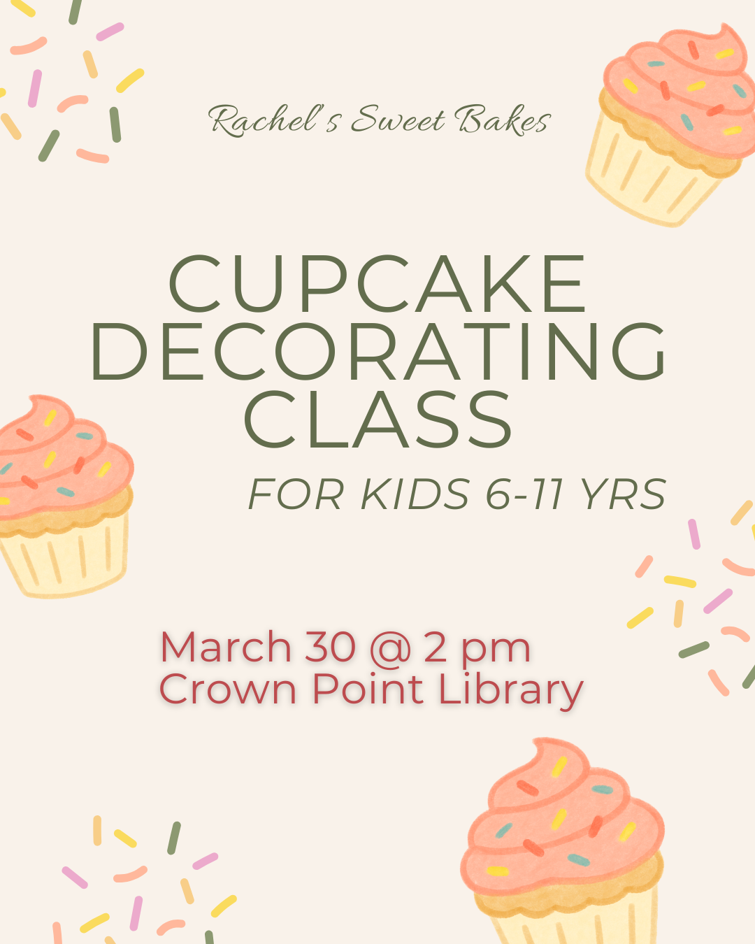 Kids Cupcake Decorating Class