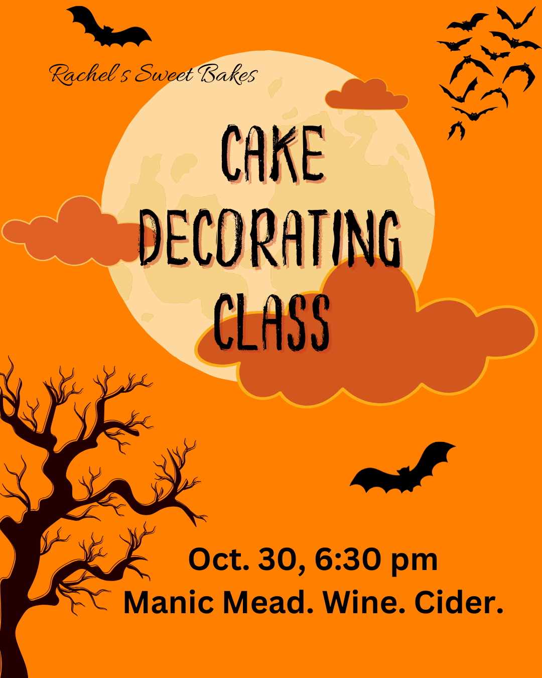 Halloween Cake Decorating Class - Oct 30