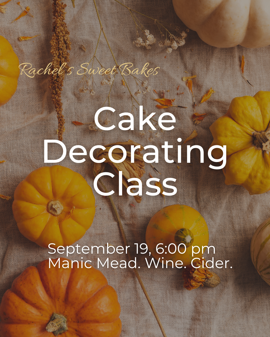 Cake Decorating Class - September 19, 2026