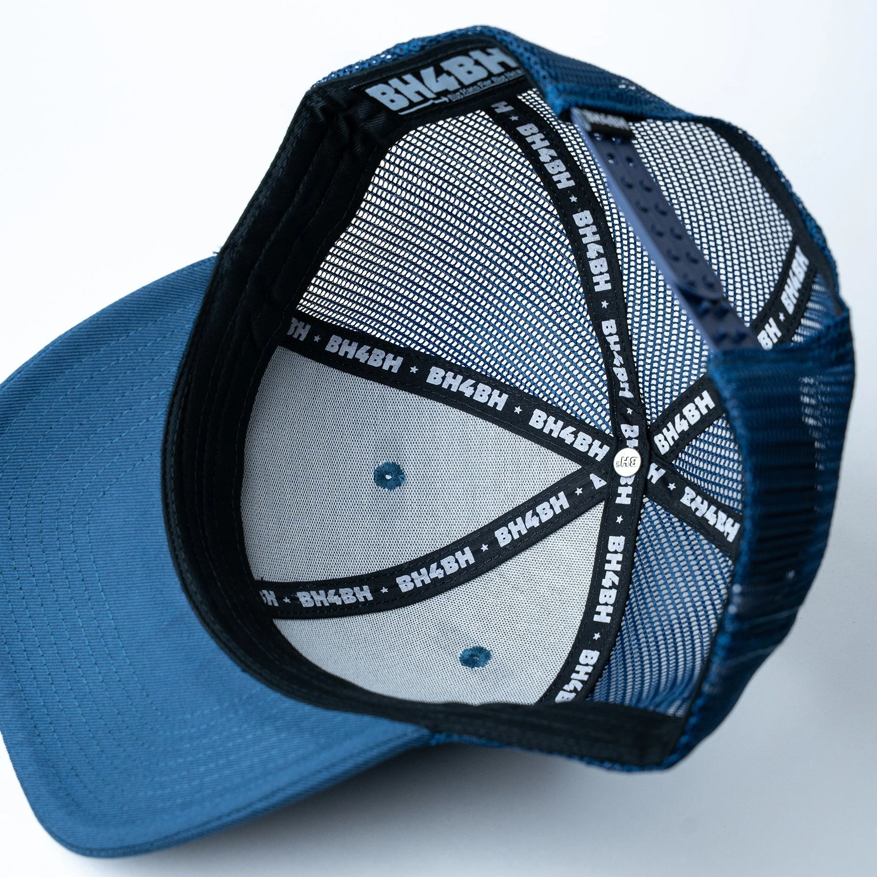 5. Blue Trucker Hat - XL Hat - Big hats For Big Heads - Inside Blue Baseball cap.jpg