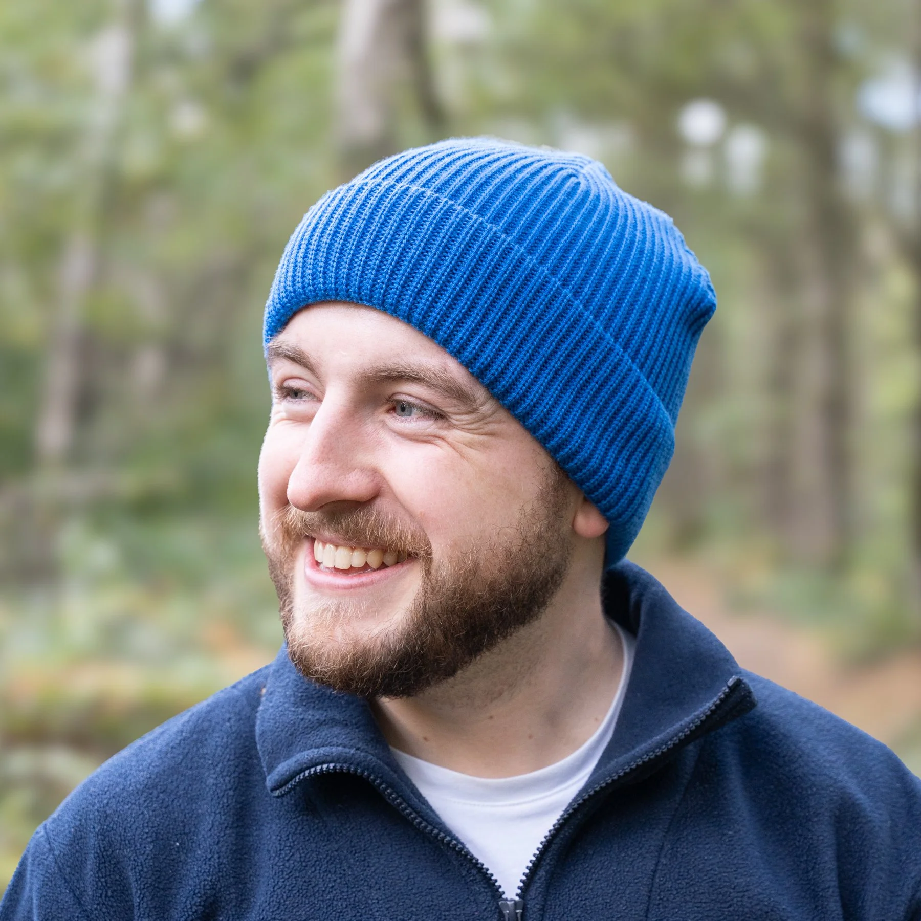 Big Head Woolen Hat - Blue Merino Wool Hat 1.jpg