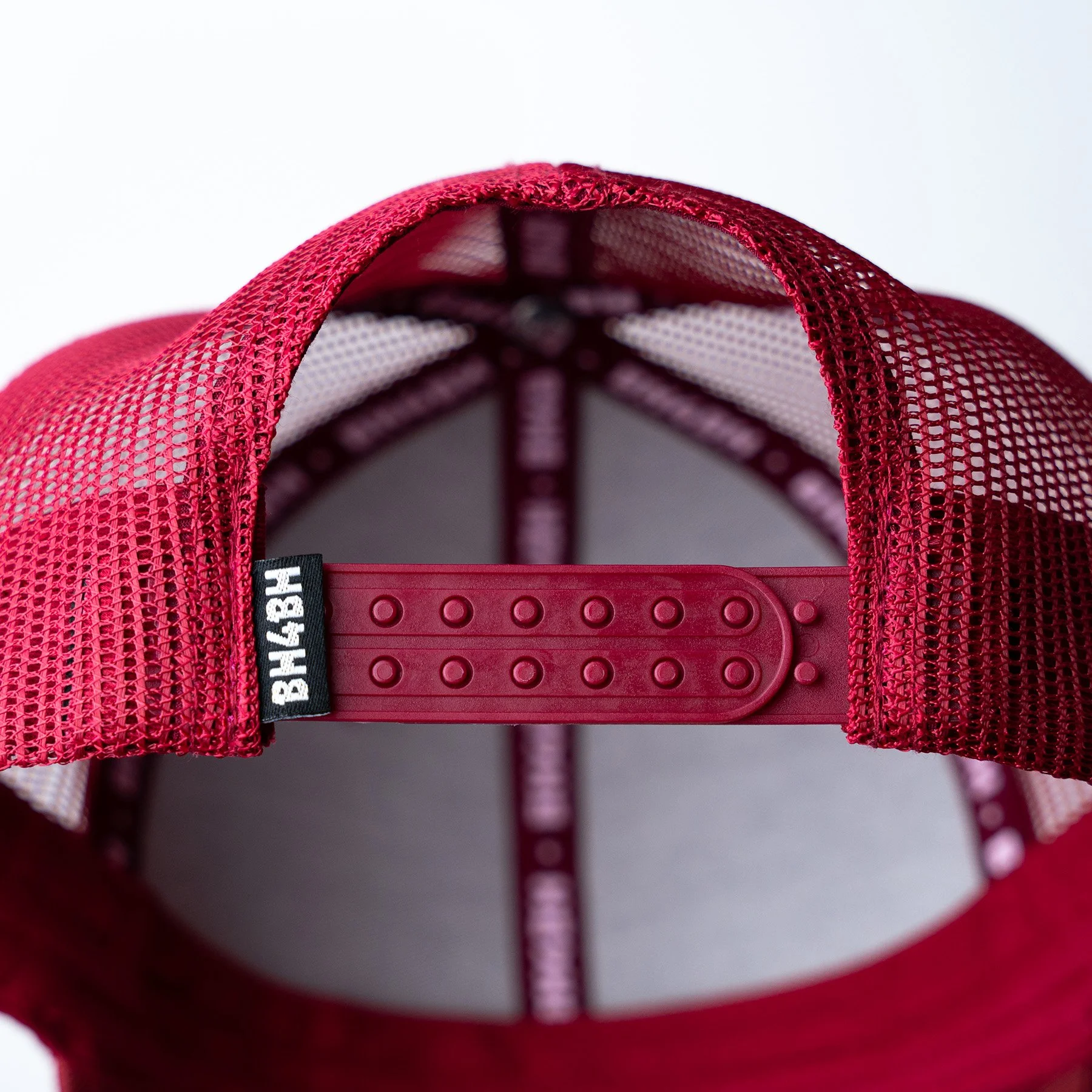 2. Red Trucker hat - Back Of Hat - big hat for big head.jpg