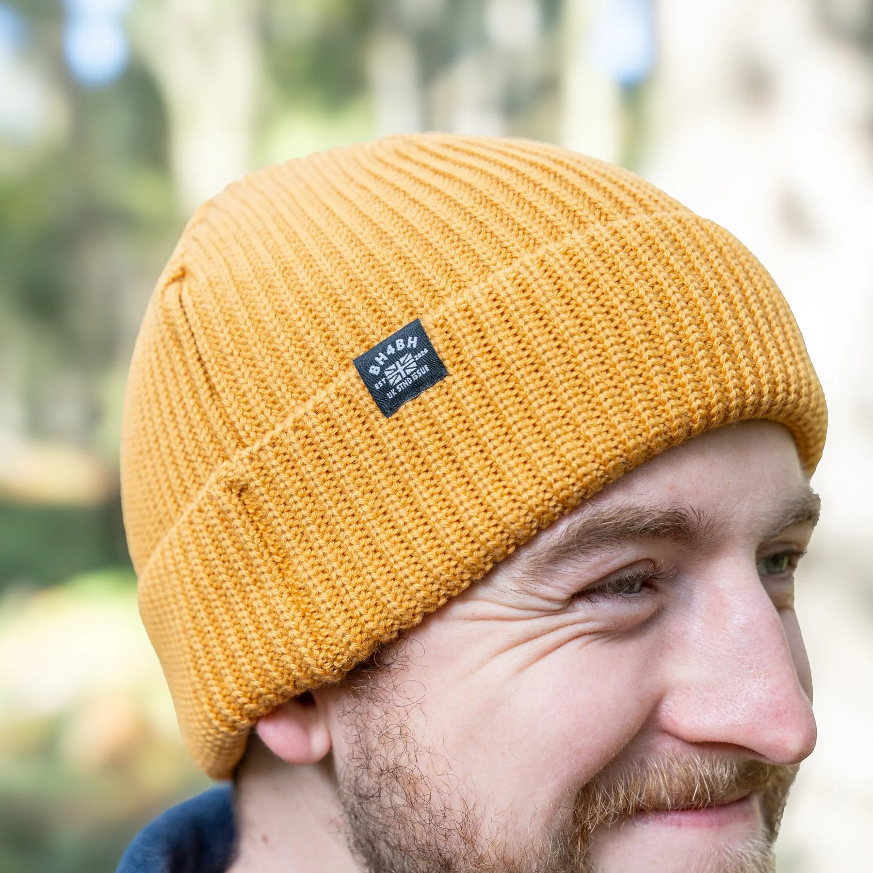 Big Merino Wool Beanie - Yellow XL Warm Hat