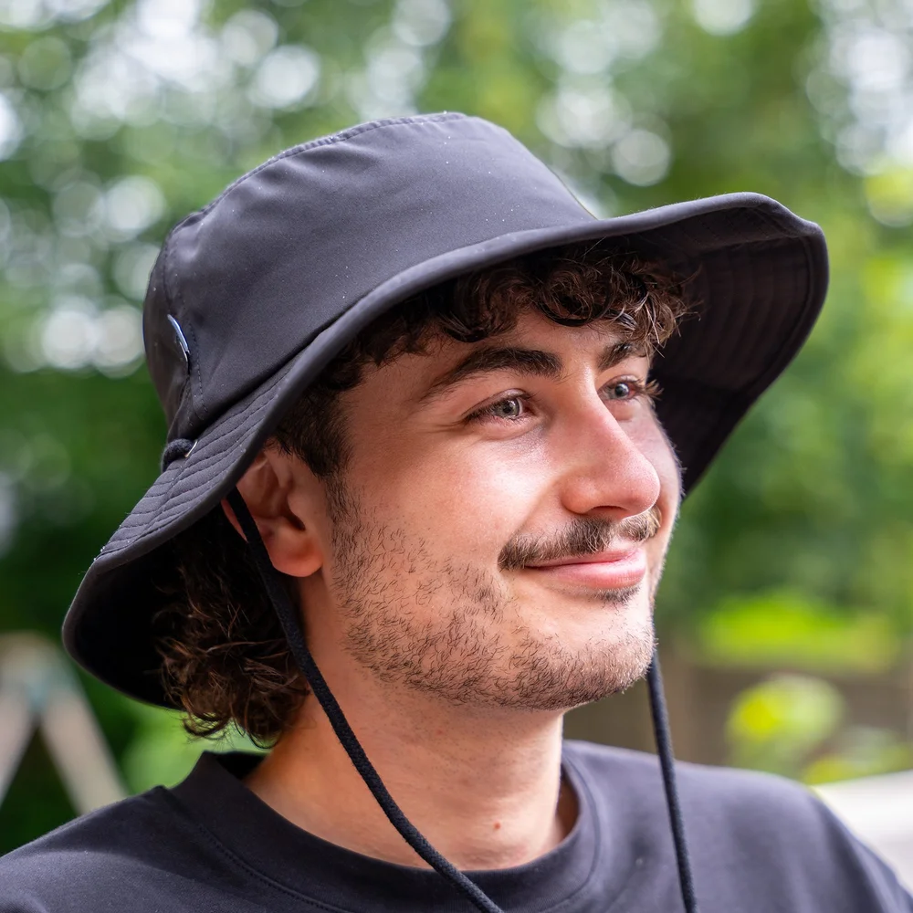 Big Black Bucket Hat XL Boonie Hat — Big Hats For Big Heads