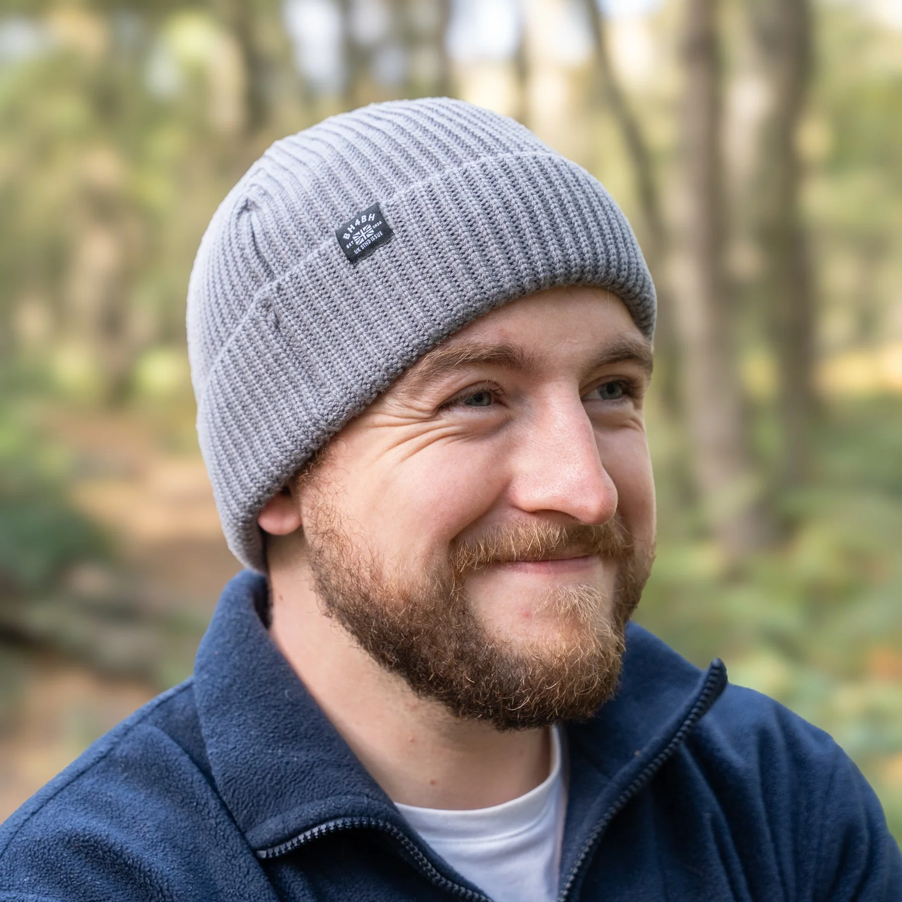 Big Merino Wool Beanie - Grey XL Warm Hat