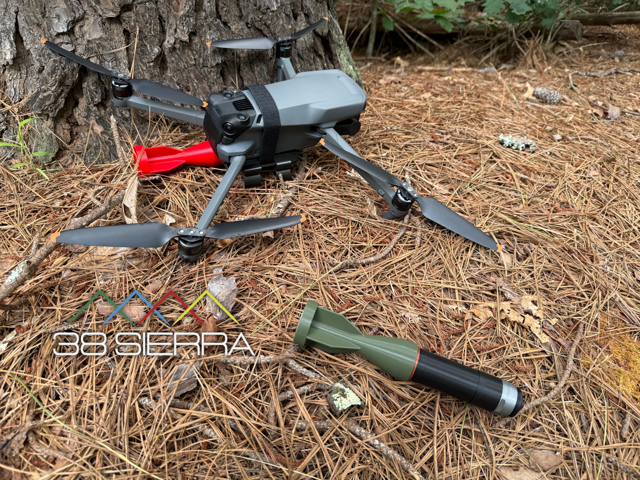 Weaponized Drone with VOG-17 30 mm grenade UAS Dropped Munition Inert Training Aids