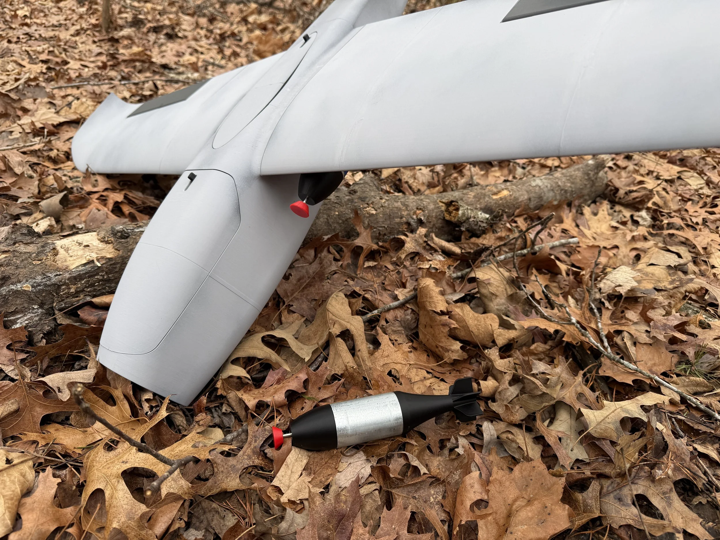 Weaponized drone carrying improvised explosive munition used for response training