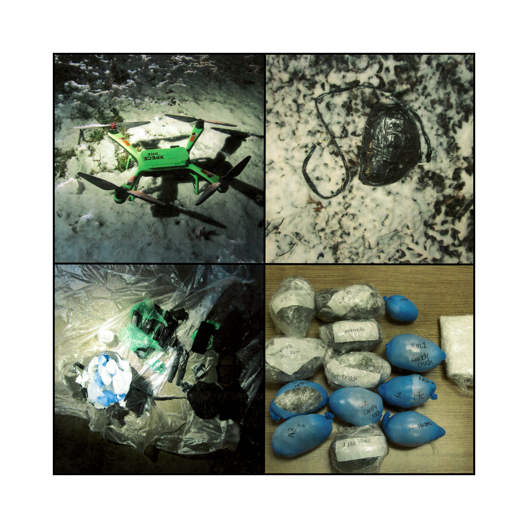 Drone and contraband recovered in March 2026 from the Marcy Correctional Facility New York
