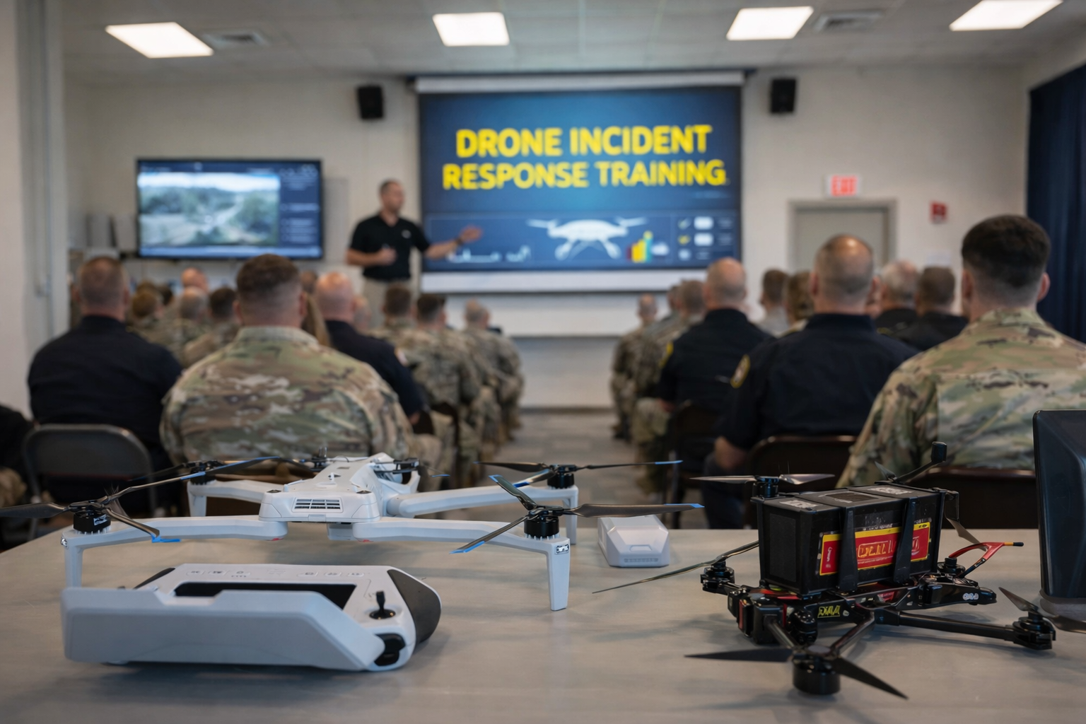 Drone Incident Response Training course teaching safe approach to crashed unmanned aircraft systems