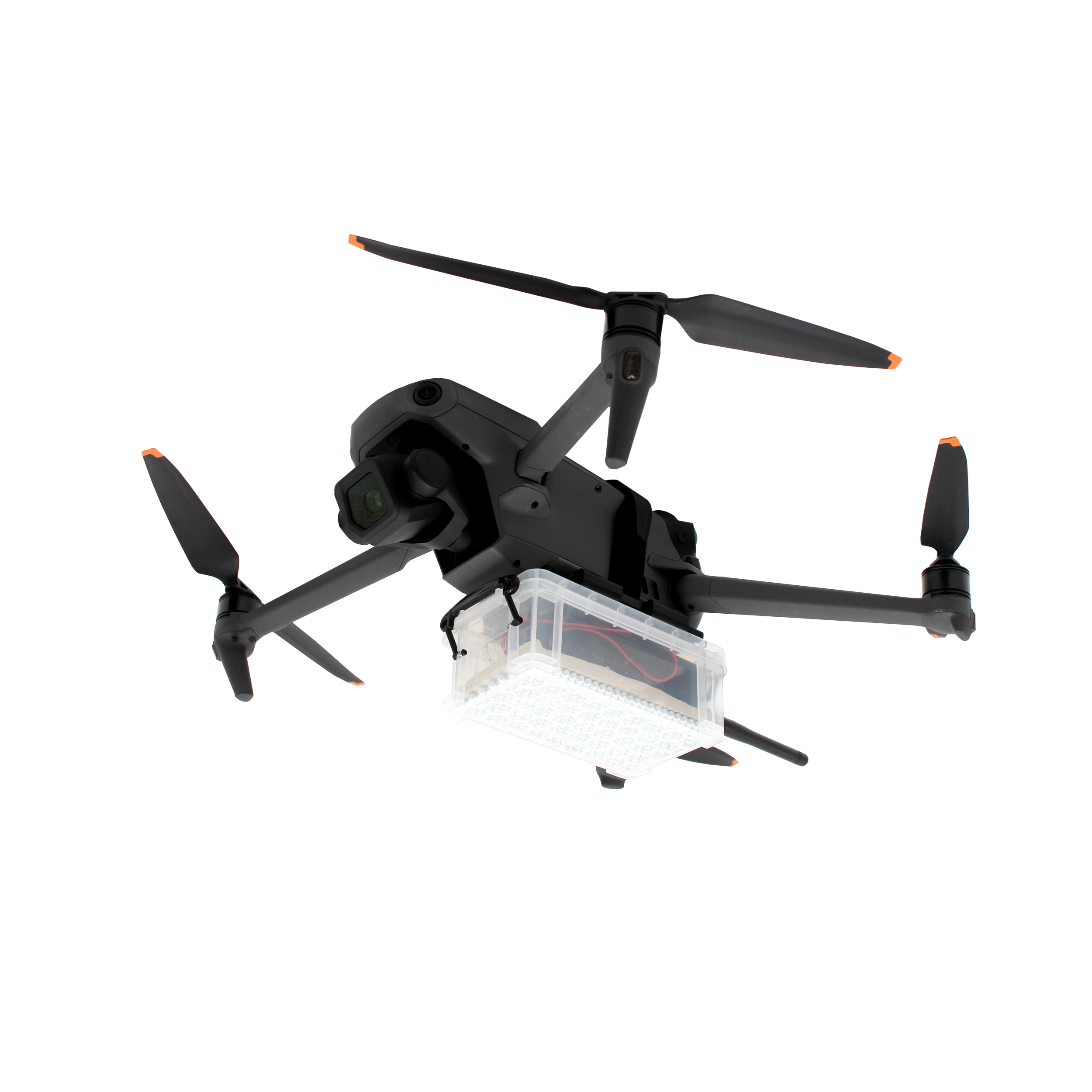 Replica explosive payload for weaponized drone hazard recognition training.