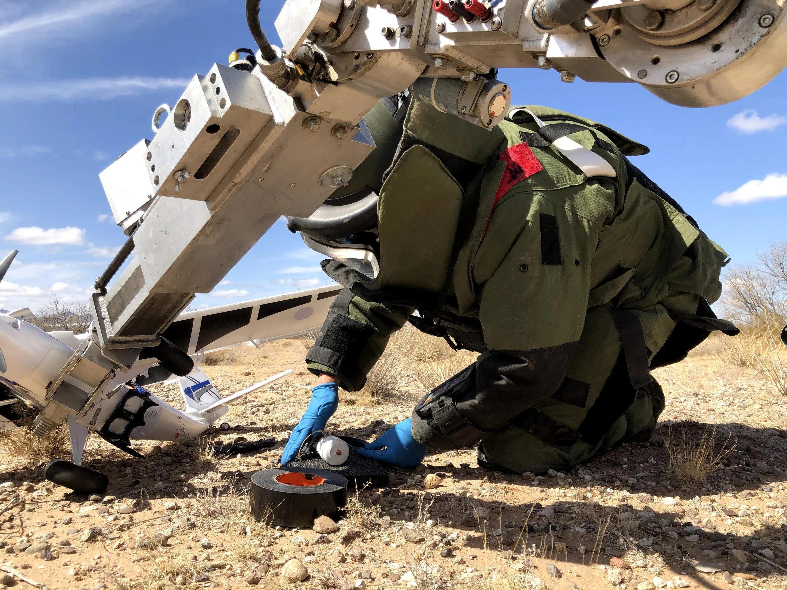 Photo highlighting doctrine-based training and expert background for safe response to downed UAS.