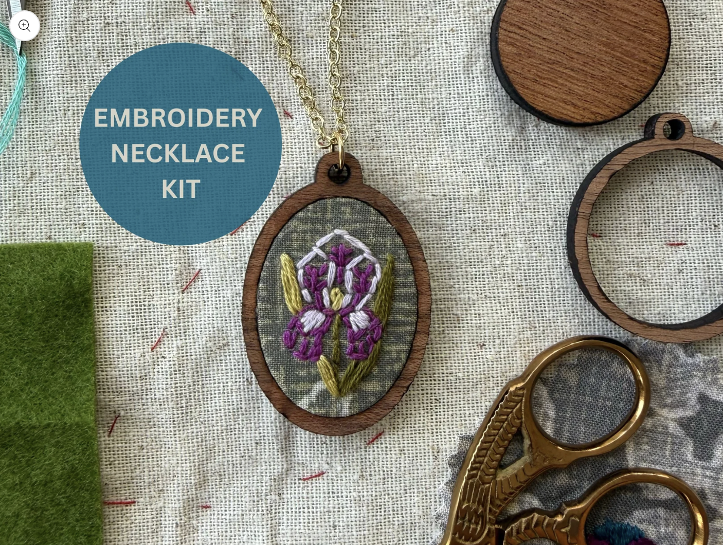 Sip & Craft - Embroidery Necklace - $35 