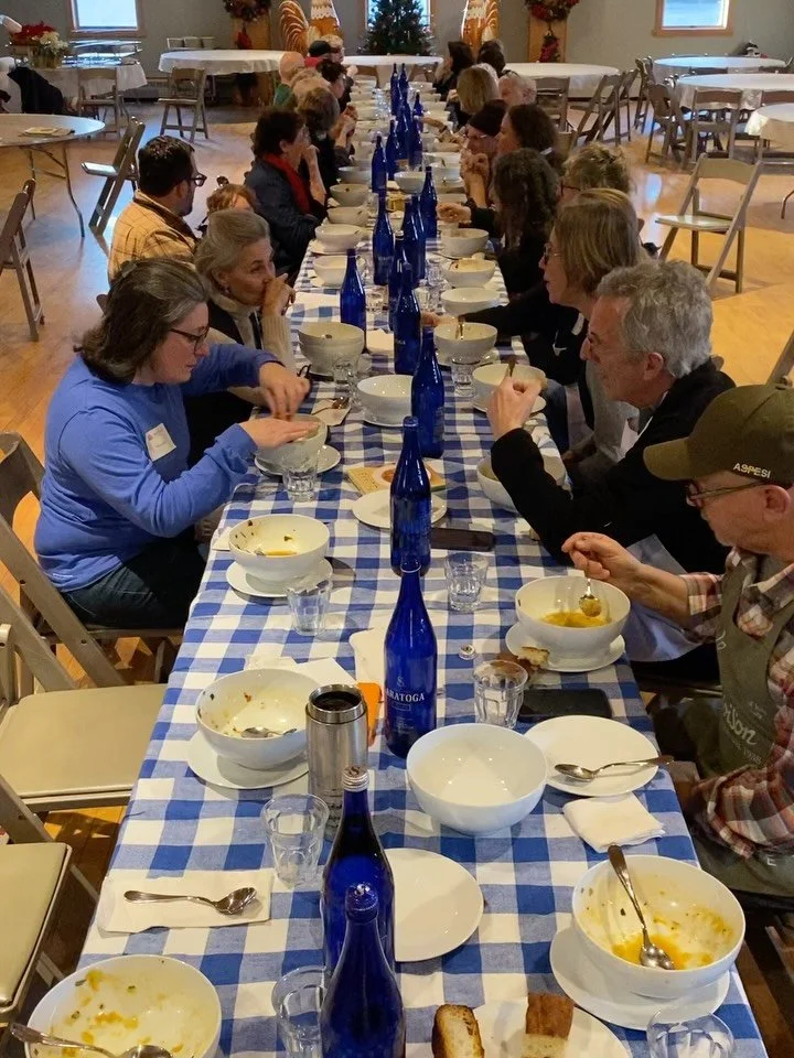 There&rsquo;s something quietly powerful about chopping, stirring, and finally sitting down together around one long table.

At our Stone Soup Cookbook Club, @monatalbott author of Zuppe and founder of Talbott &amp; Arding &mdash; guided us in prepar