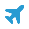 Icon of an airplane flying