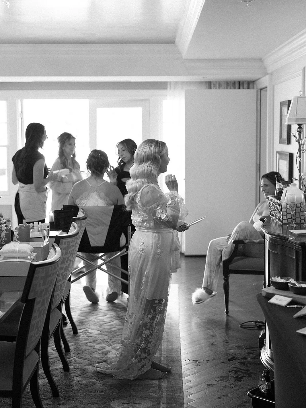 There’s something so special about those quiet, joy-filled moments before the ceremony — surrounded by your girls, your glam team, and maybe even your favorite pup. Every detail, every person, every bit of laughter and calm should feel ju