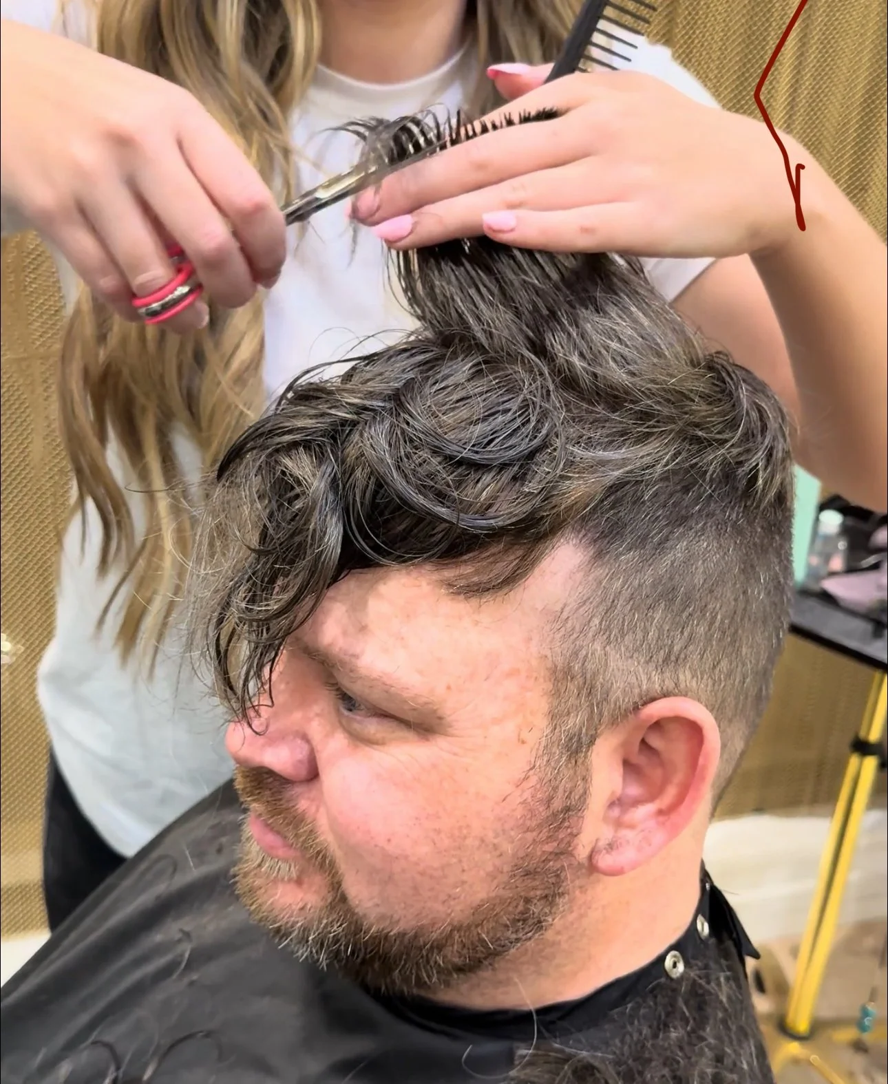 man getting hair toupee in Colorado Springs