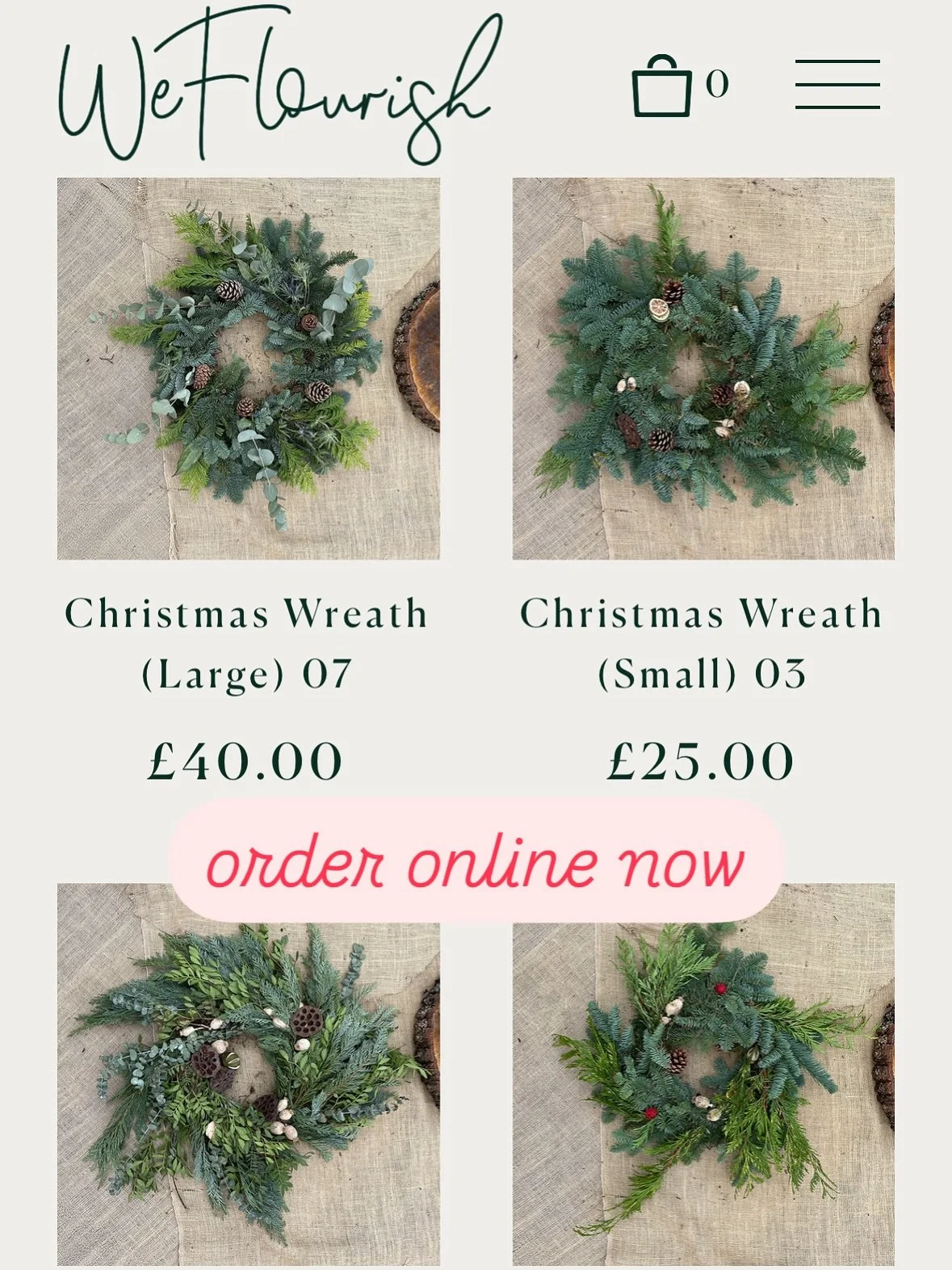 Ready to order online now. See the link in our bio #christmaswreathsmalvern