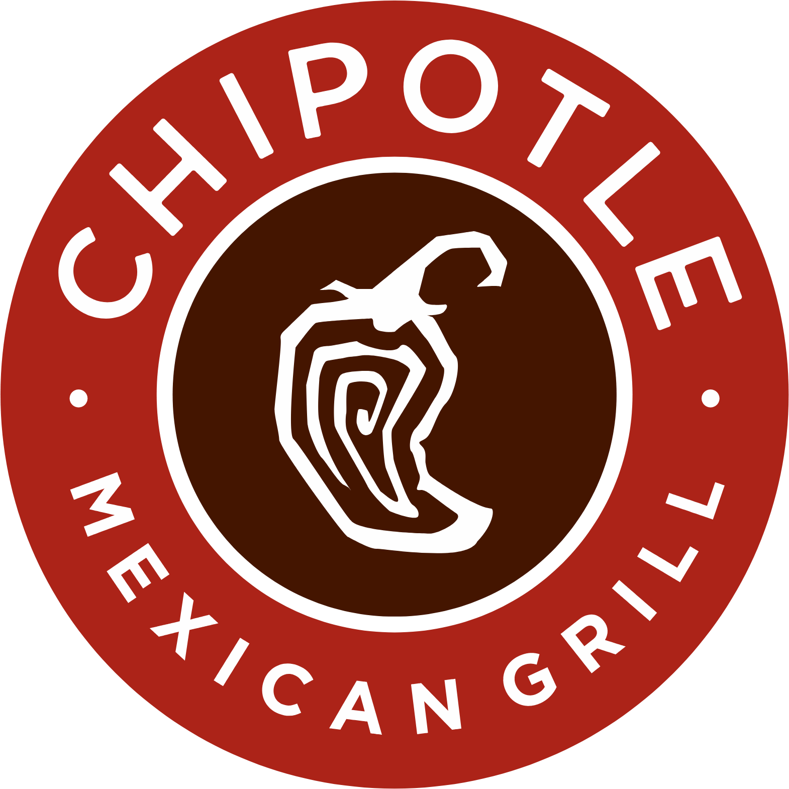 Chipotle Mexican Grill logo featuring a stylized chili pepper in a red circular emblem.
