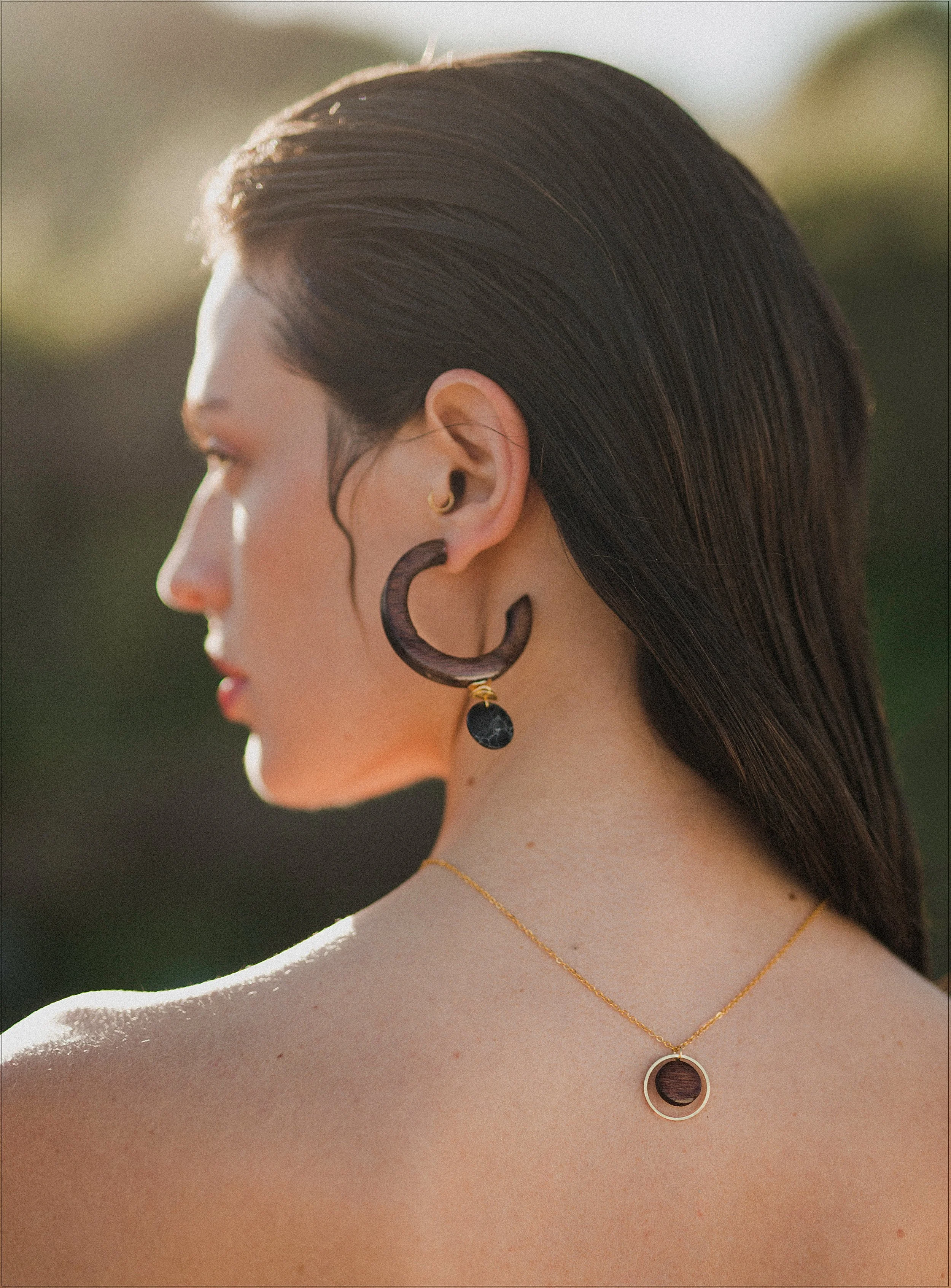 Walnut & Marble Hoops