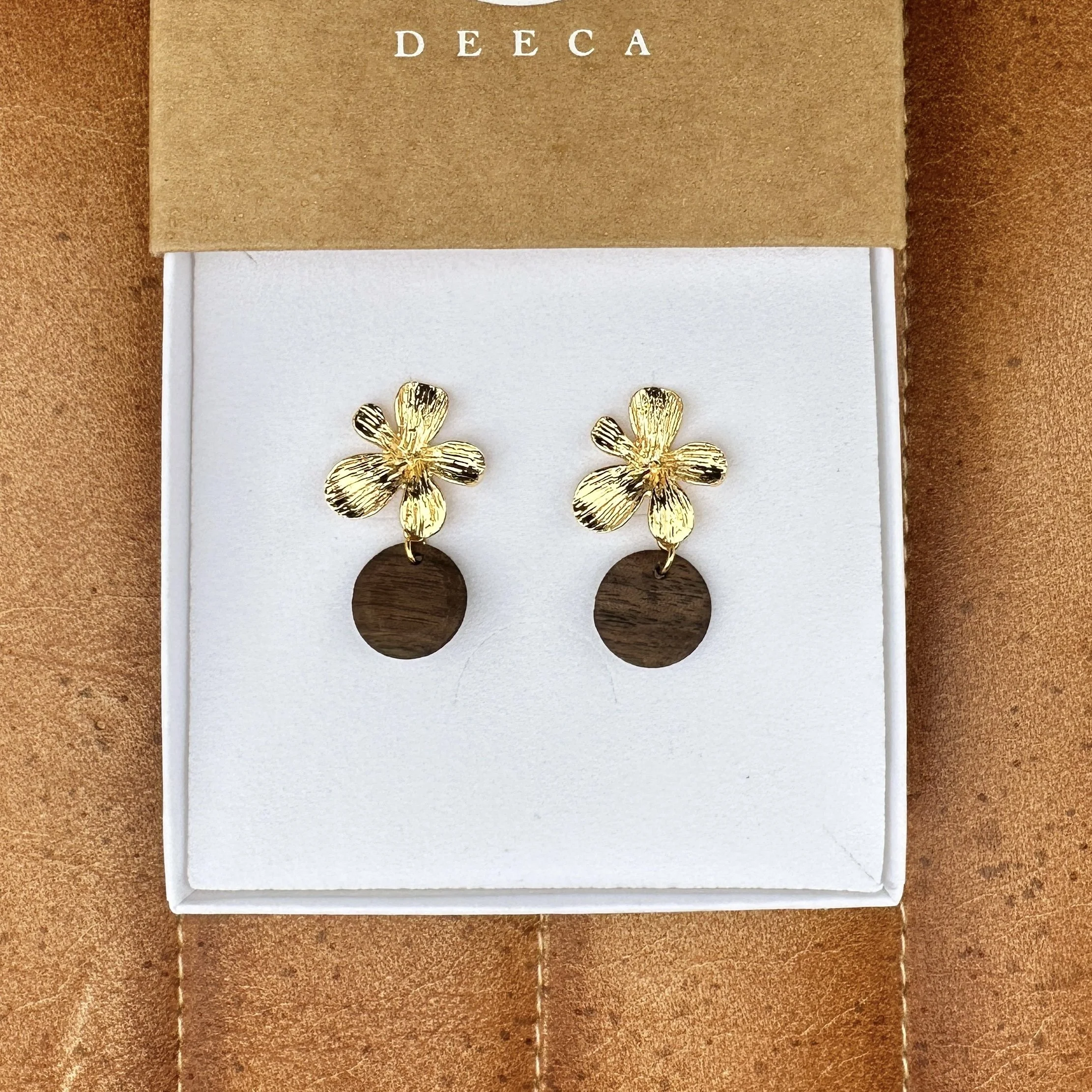 Bloom & Walnut Drop Studs