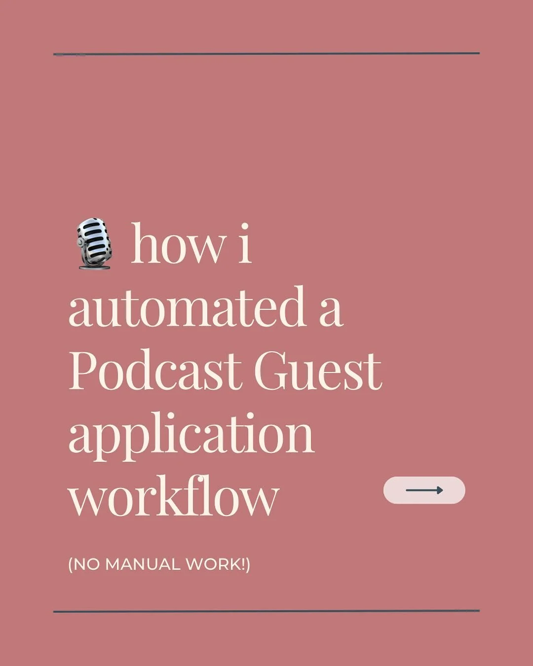 Say goodbye to chasing podcast applications in your inbox 🙅🏼&zwj;♀️

Here&rsquo;s how I set up a seamless podcast guest workflow using:
&rarr; Typeform
&rarr; Slack
&rarr; Zapier
&rarr; Email automation

Now when someone applies to be a guest:
✔️ T
