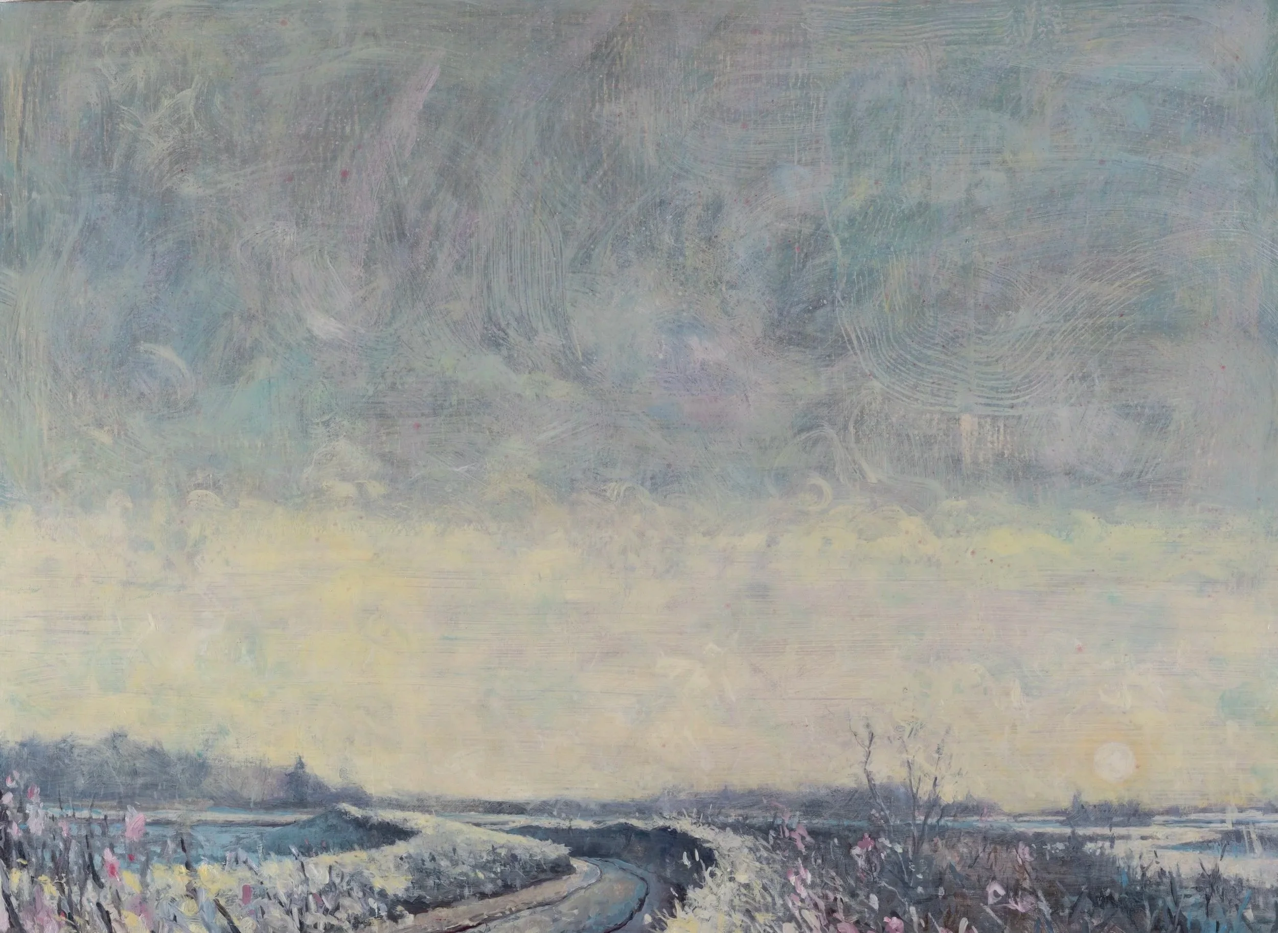 Apocalypse, I Love You, 2025, Oil on Panel, 22 x 30 inches