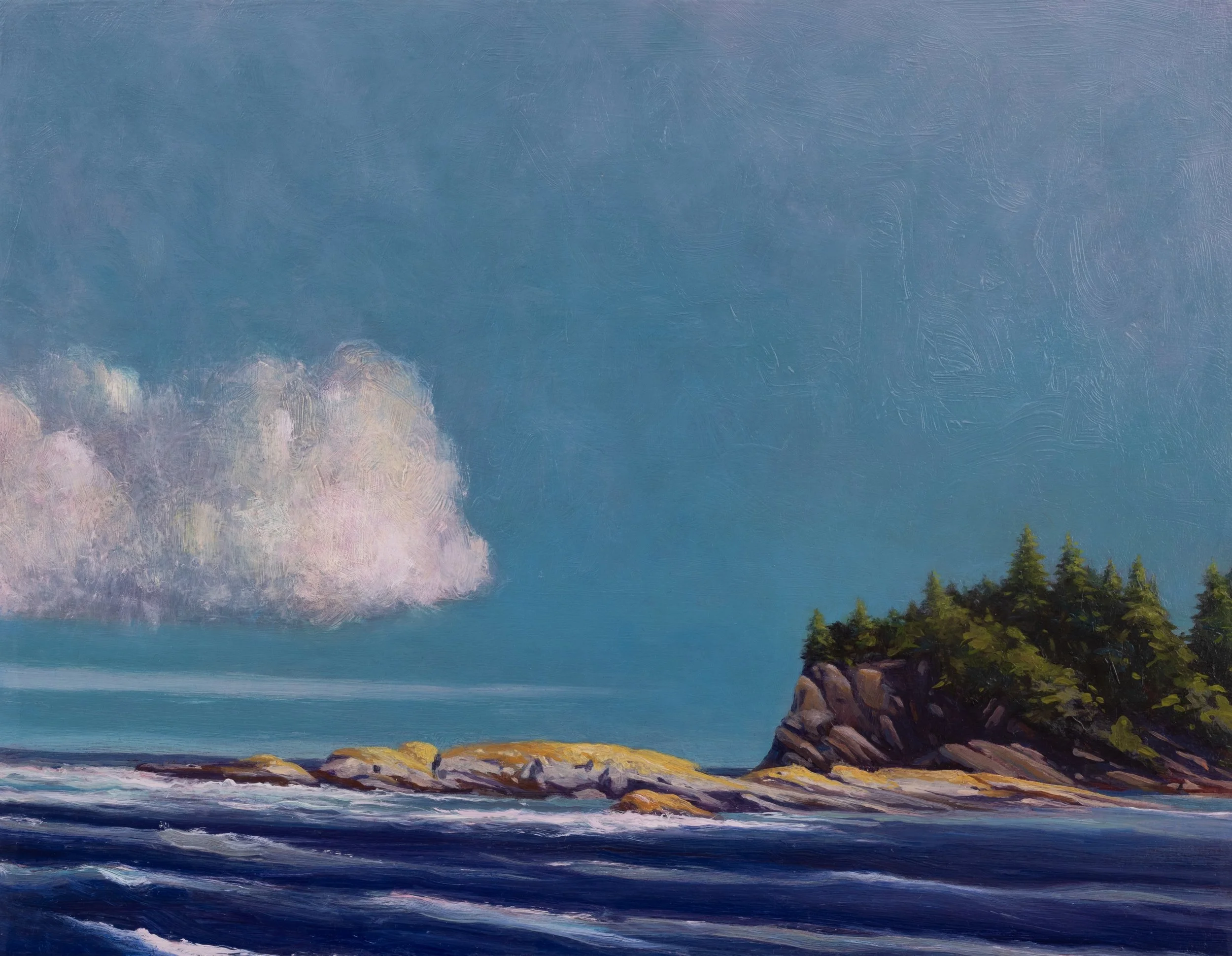 Gold Crown, 2024, Oil on Panel, 14 x 18 inches 