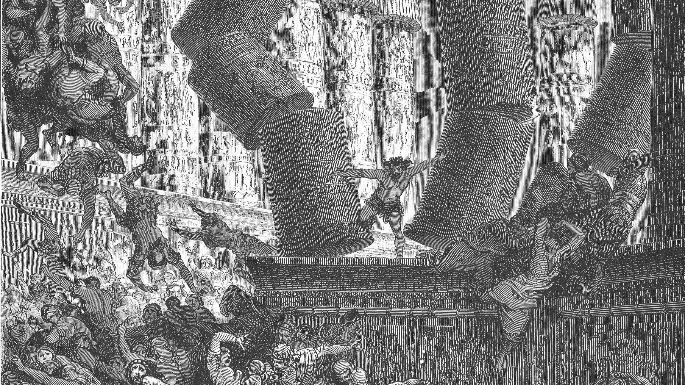 Detail of The Death of Samson by Gustave Dore