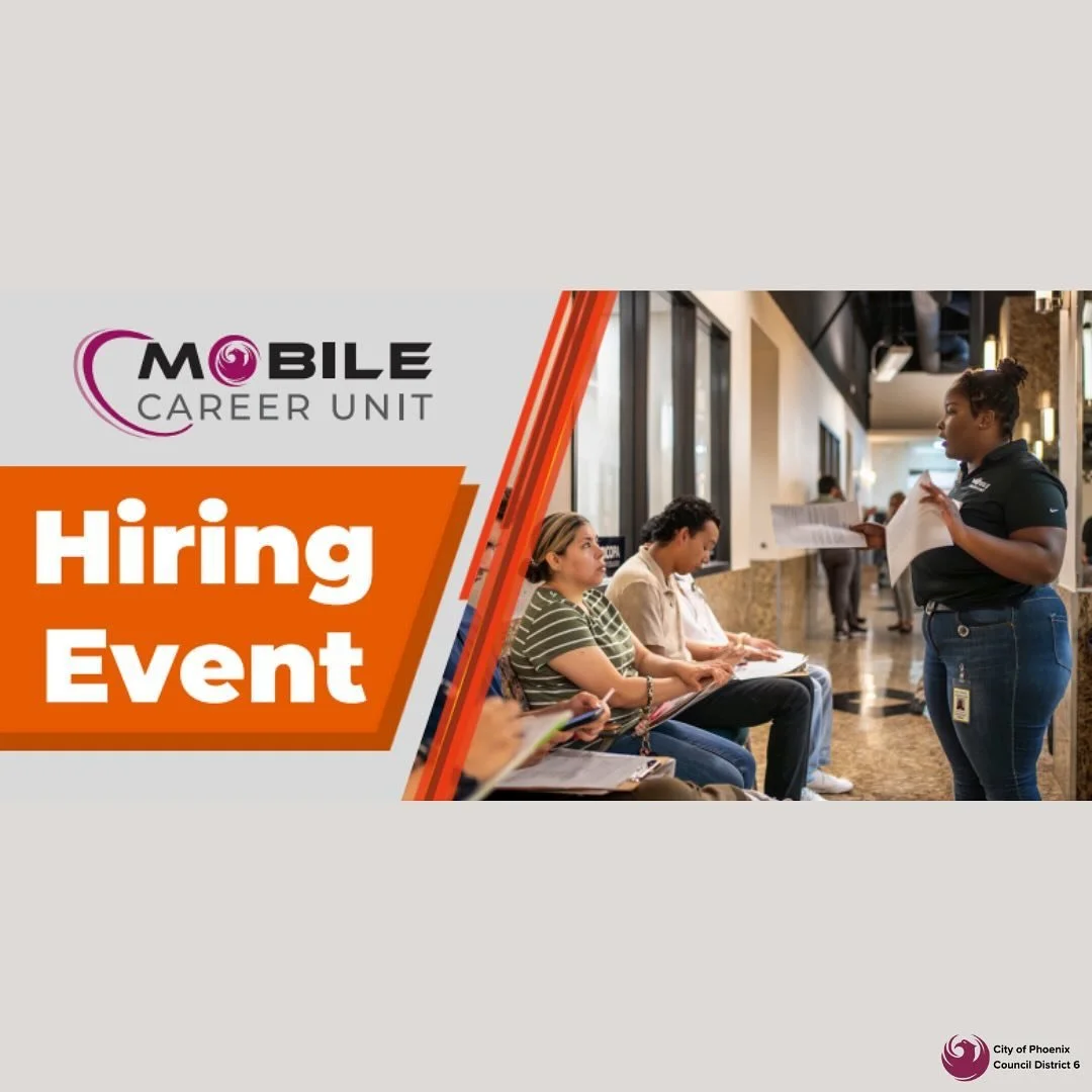 There will be a hiring event for the City of Phoenix Fire Department and Terros Health. If you have interests in these employers or the position as a Crisis Intervention Specialist, Crisis Intervention Supervisor, or Crisis Peer Recovery Support Spec