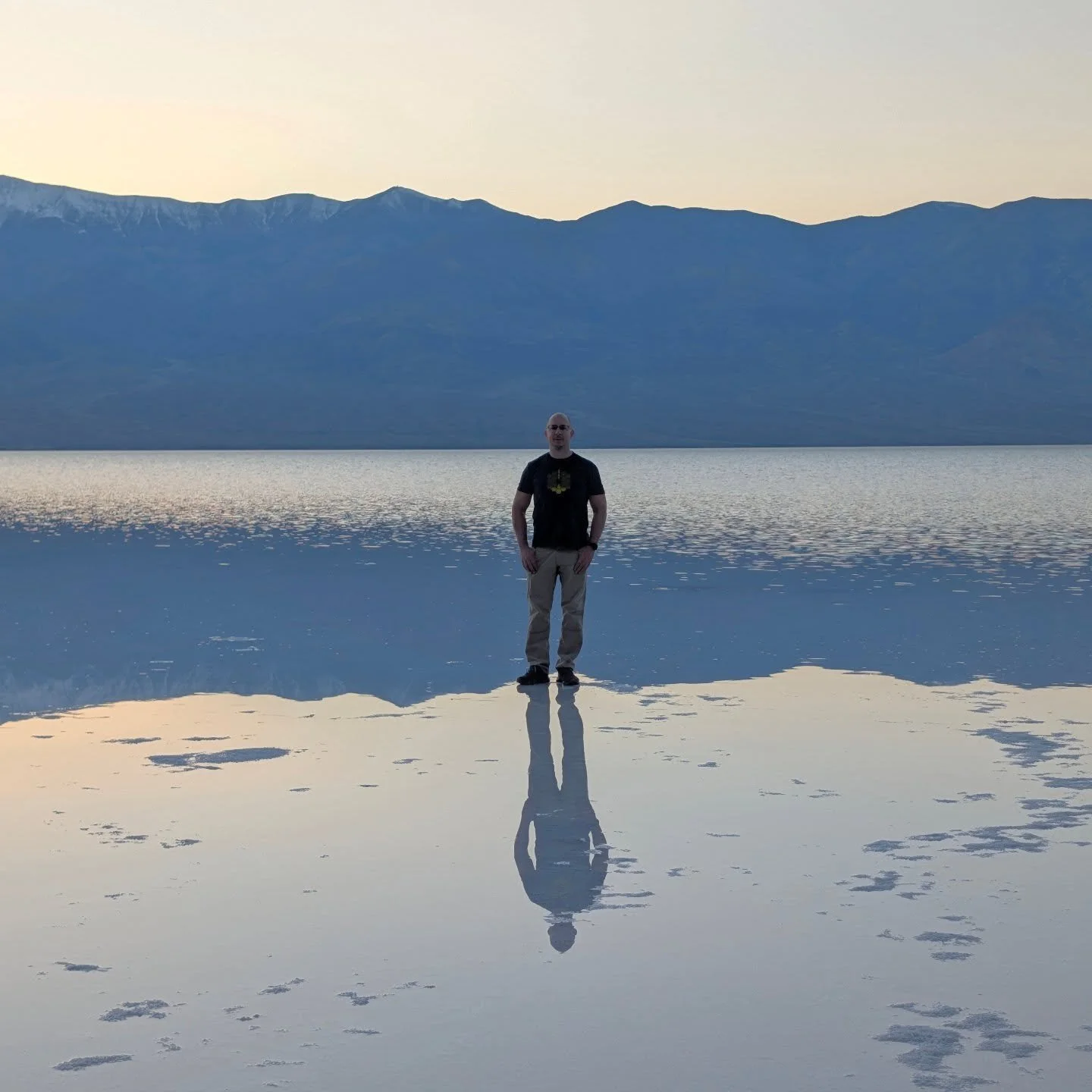 Lake Manly in full effect in Badwater Basin. It might only be a few inches deep at the deepest, but it sure looks cool!