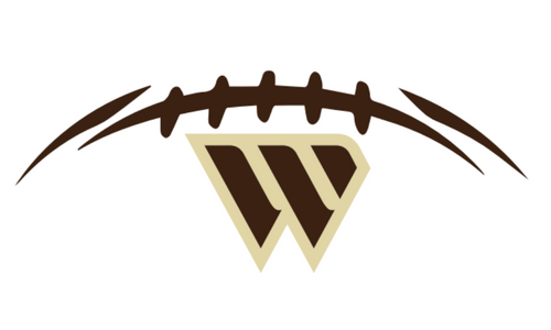 Logo featuring a stylized football with a 'W' in the center.