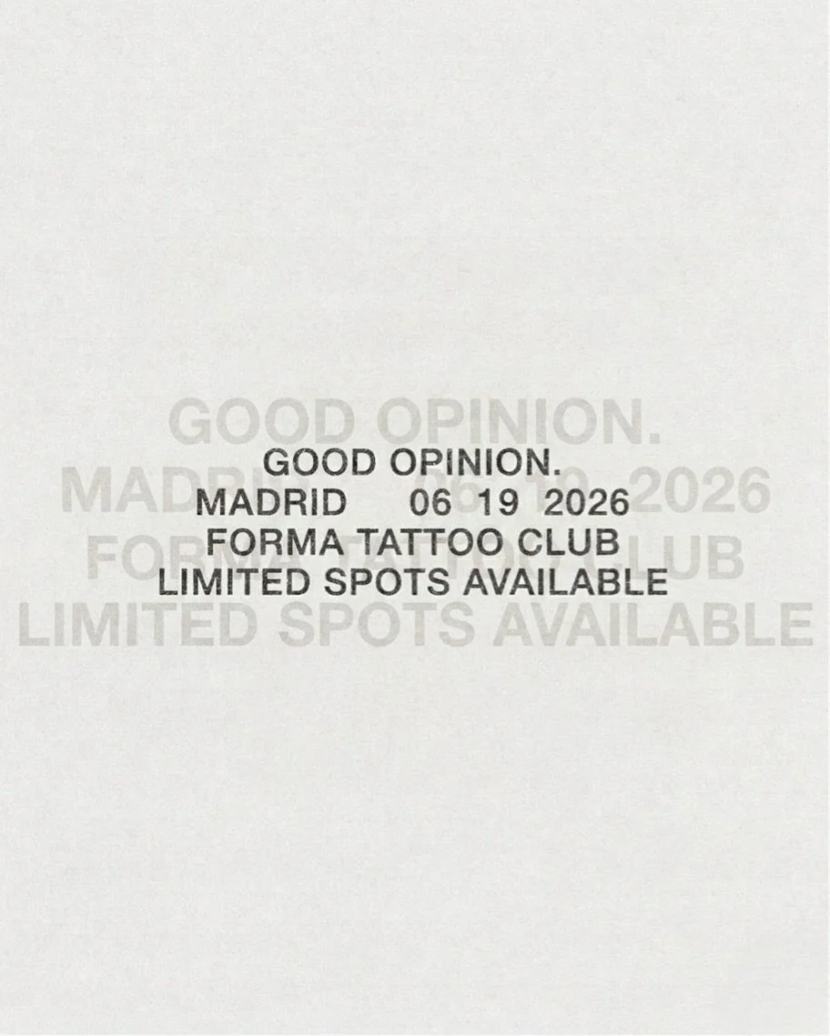 MADRID GUEST SPOT 
@forma.tattoo.club 

I can&rsquo;t wait 🫧