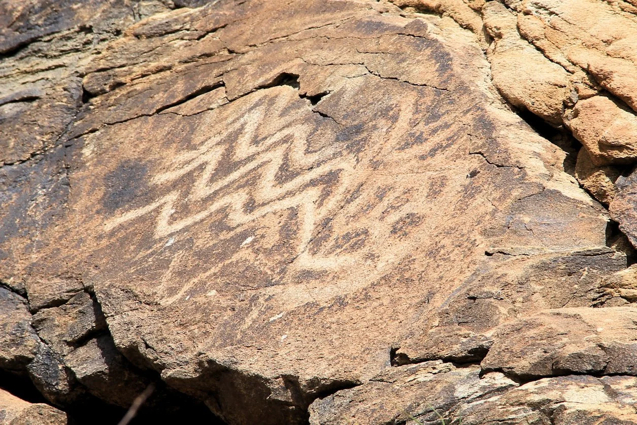 Hiko Spring Canyon Trail - Petroglyphs at trailhead  (3).JPG