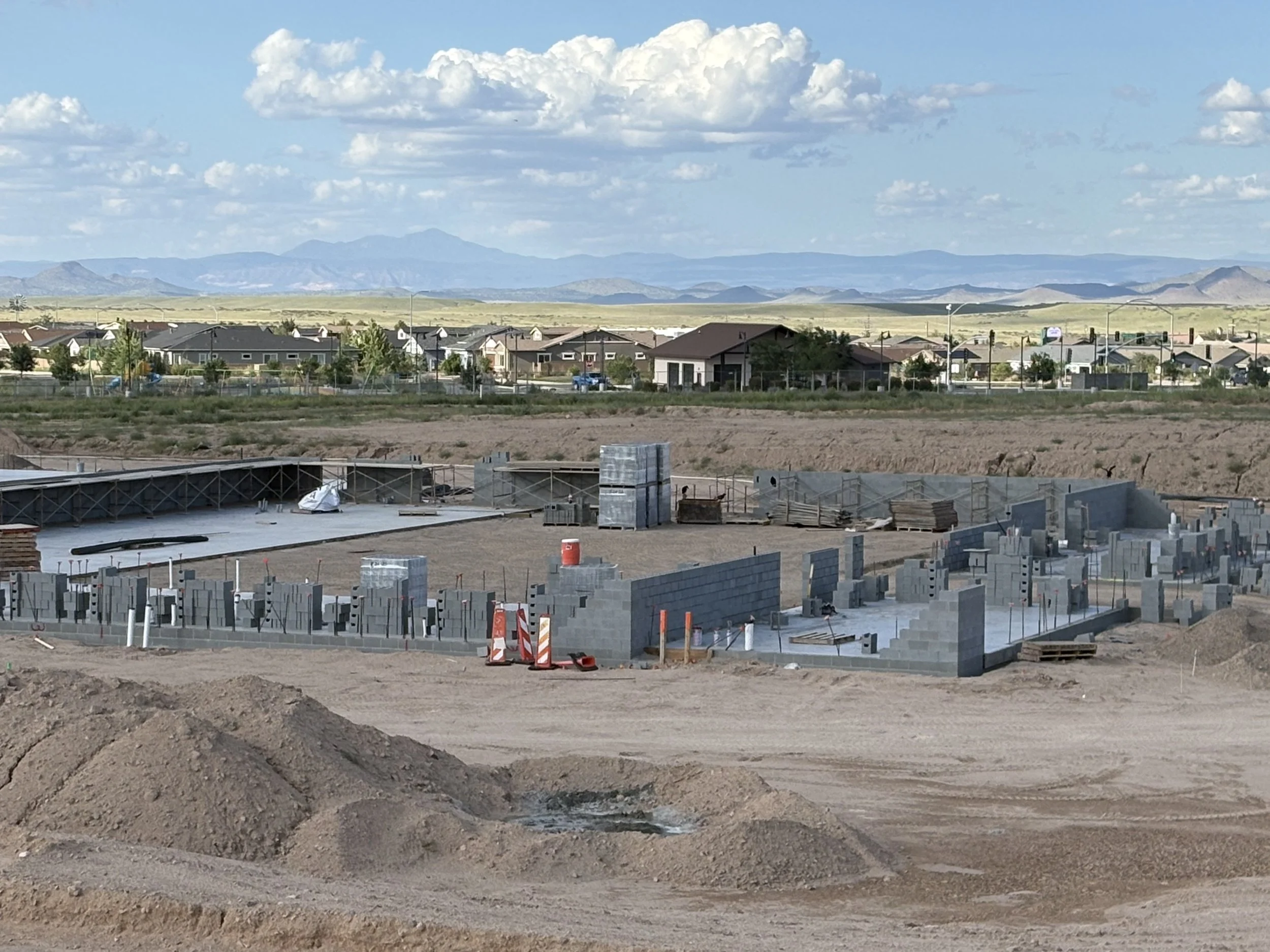 Walls going up (Education wing)