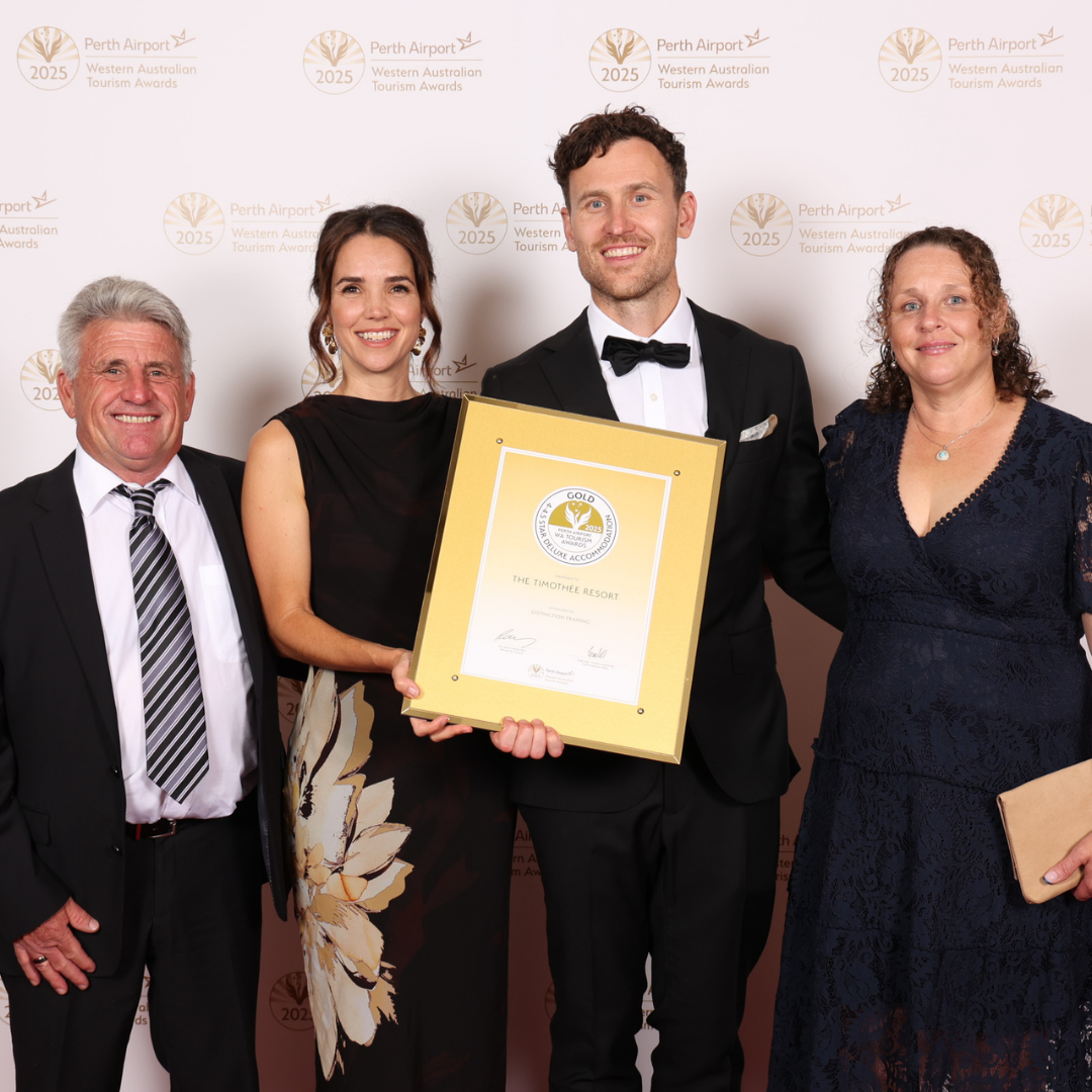Winning gold at the WA Tourism Awards