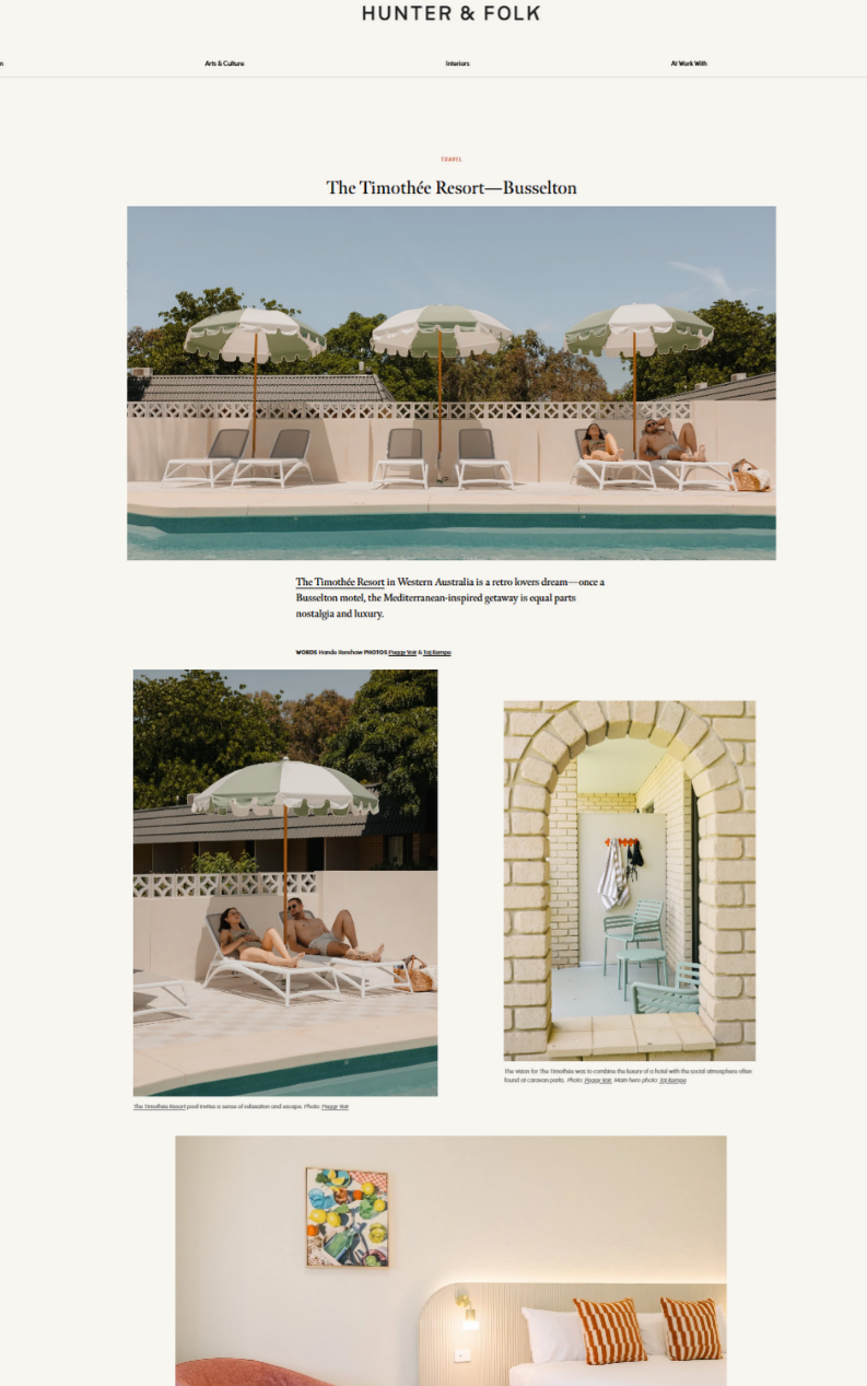 Hunter & Folk - The Timothee Resort - Busselton