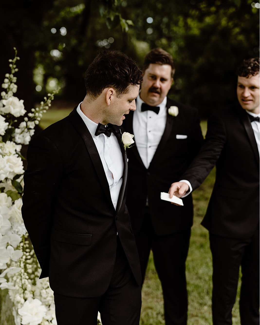 When Jim saw his bride and the tears hit&hellip;

Good thing the boys came prepared ad handed him the tissue. And you can see Jim clearly recovered ☺️

So often thinking back to you too Ellie &amp; Jim and your epic wedding day. @elstagg5 &amp; @jmes