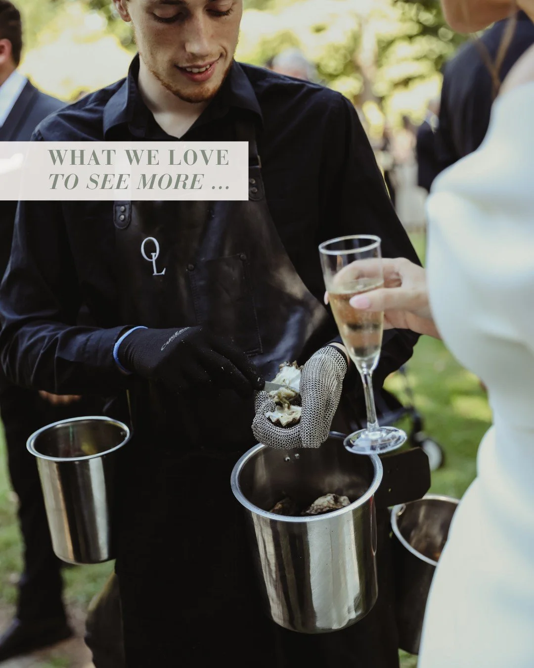 What we&rsquo;d love to see more of &hellip;

An oyster station at cocktail hour! 🦪🍋

Fresh, delicious oysters cracked and served right in front of your guests  it&rsquo;s indulgent, interactive and doubles as entertainment. A little splash of thea
