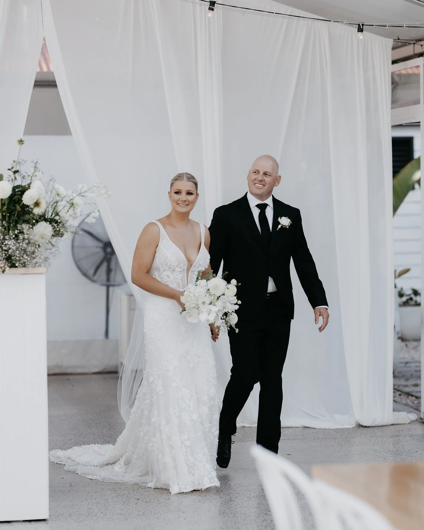 ✨ First look feels ✨

Before the nighttime celebrations begin, take a quiet moment together to see your reception space for the first time. The styling, the marquee, the details&hellip; it's a chance to pause, take it all in, and realise  hey, we jus