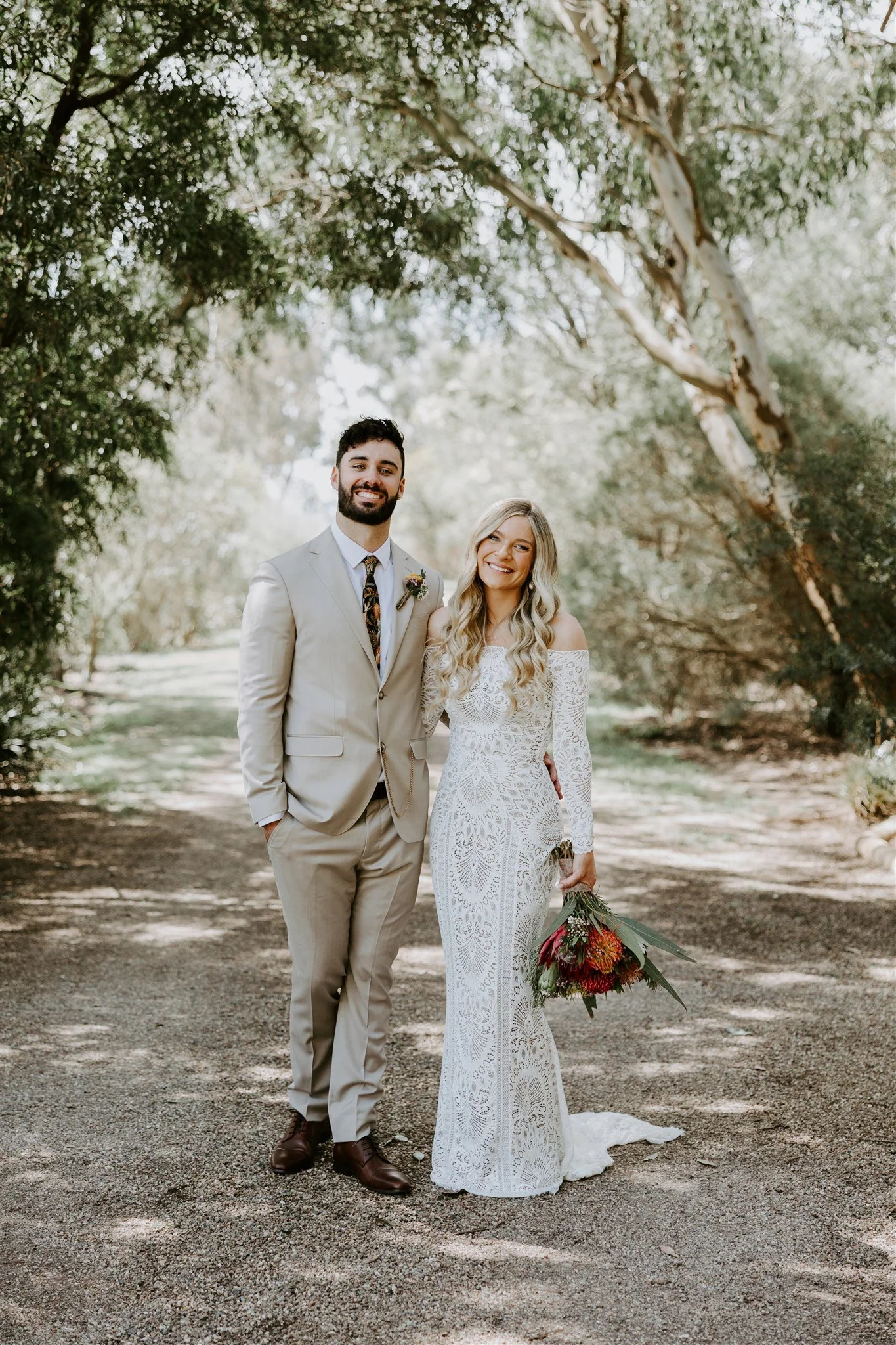 Kate &amp; Jack 🤍

The most relaxed and easy going couple&hellip; looking good married!

Photos by @lisahaymanphotofilm
Flowers by @oz_wildflowers
Dress from @grace_loves_lace
Suit from @ferrari_formalwear_and_bridal

#mewburnparkweddings #weddingve