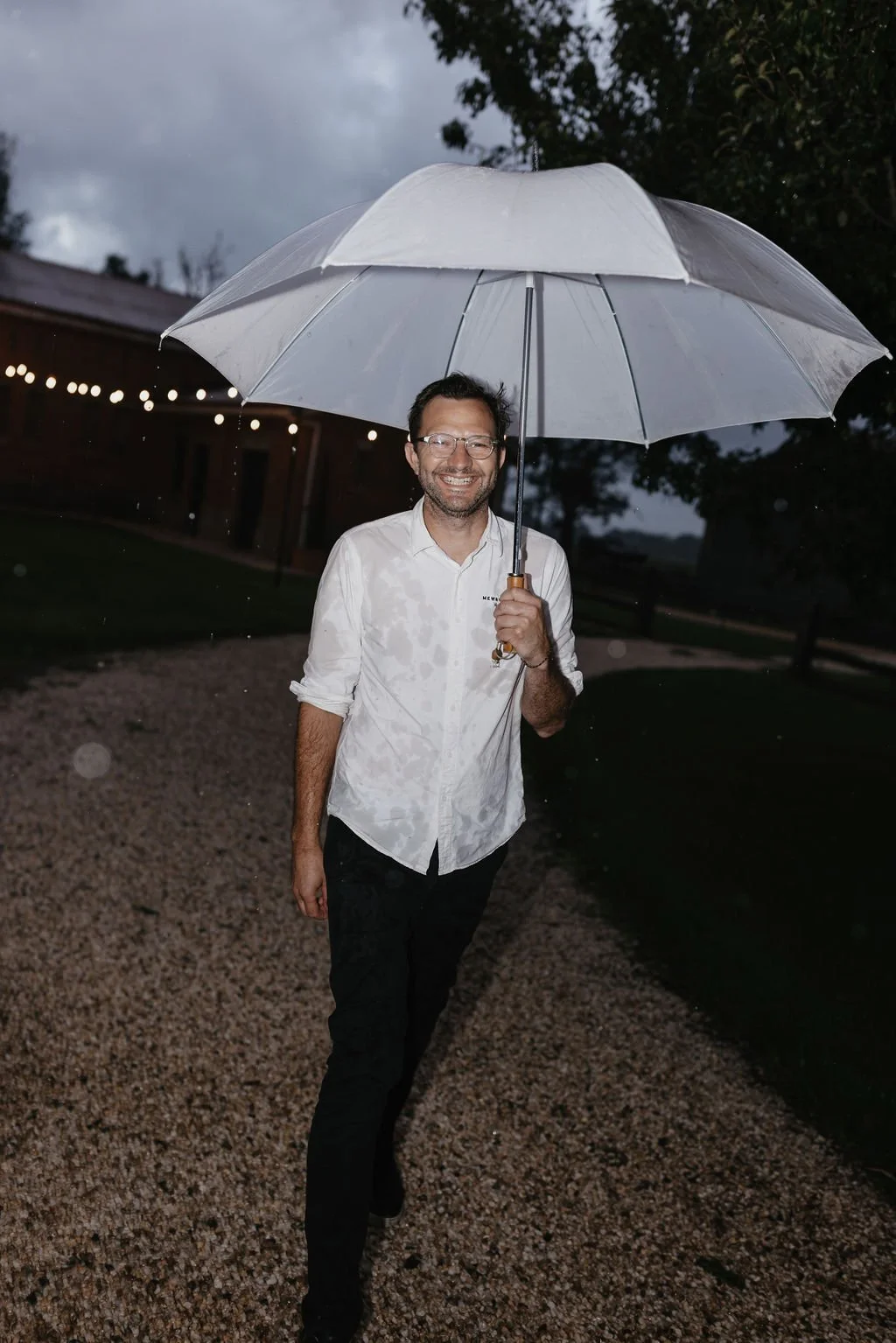 Rain, hail or shine, this is Adam  always with a big smile, umbrella in hand for you and your guests, closing the sides of the marquee, helping with anything sprung at him or fixing something behind the scenes. 

Whatever the weather may be, we are h