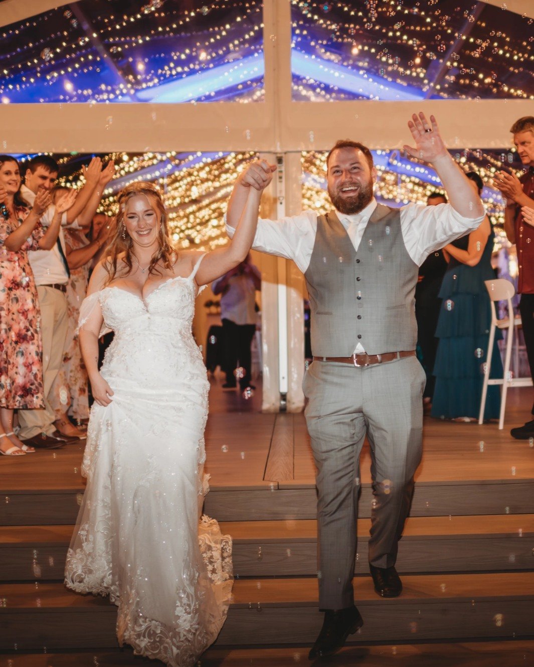 A little magic to end the night ✨

As your reception winds down, step out from the marquee onto the deck and into a sea of bubbles light, dreamy, and oh-so-pretty.

The perfect send-off, and a moment you&rsquo;ll never forget 🤍. An alternative to sp